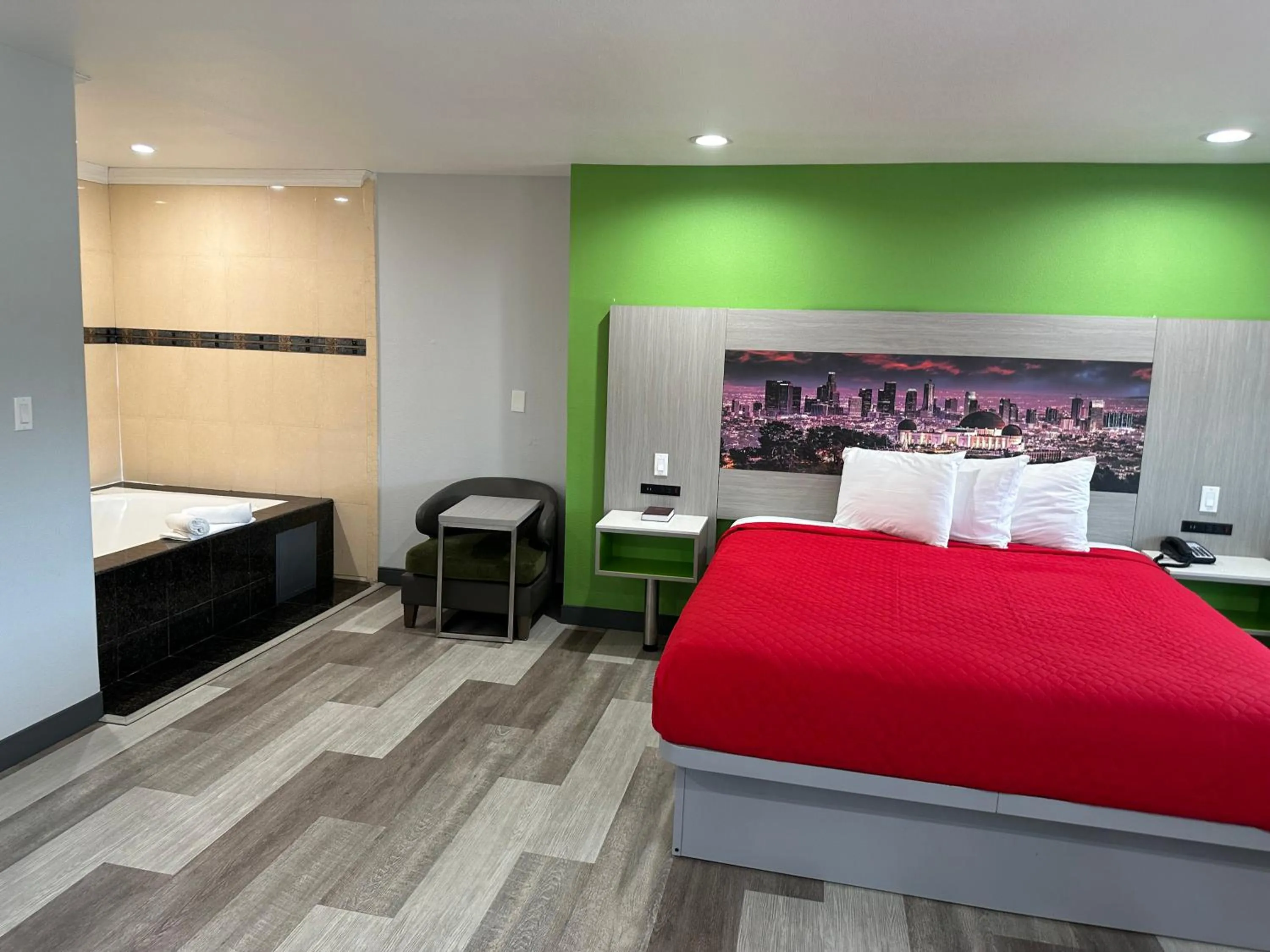 Bed in Garden Inn San Gabriel