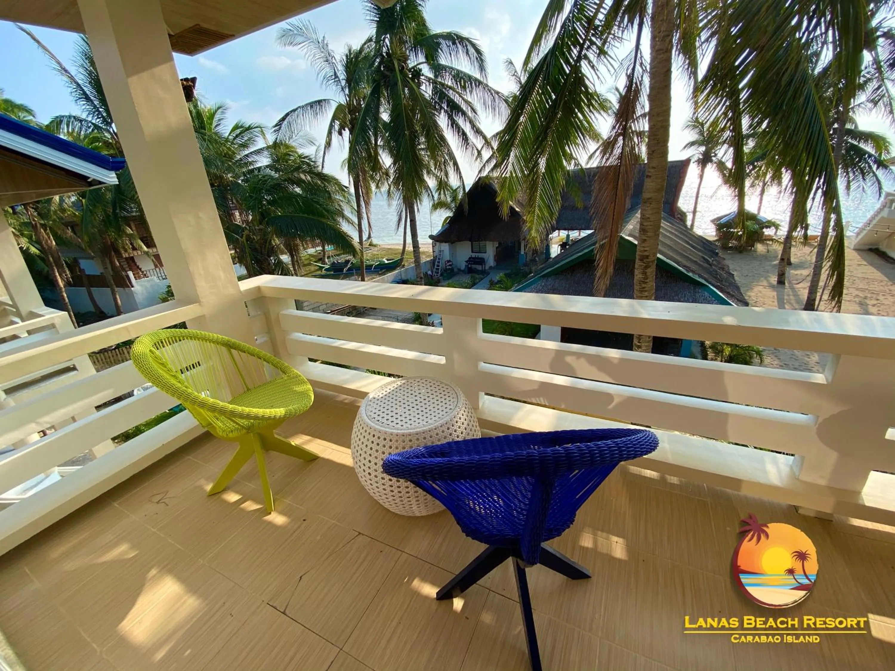 Balcony/Terrace in Lanas Beach Resort Carabao Island
