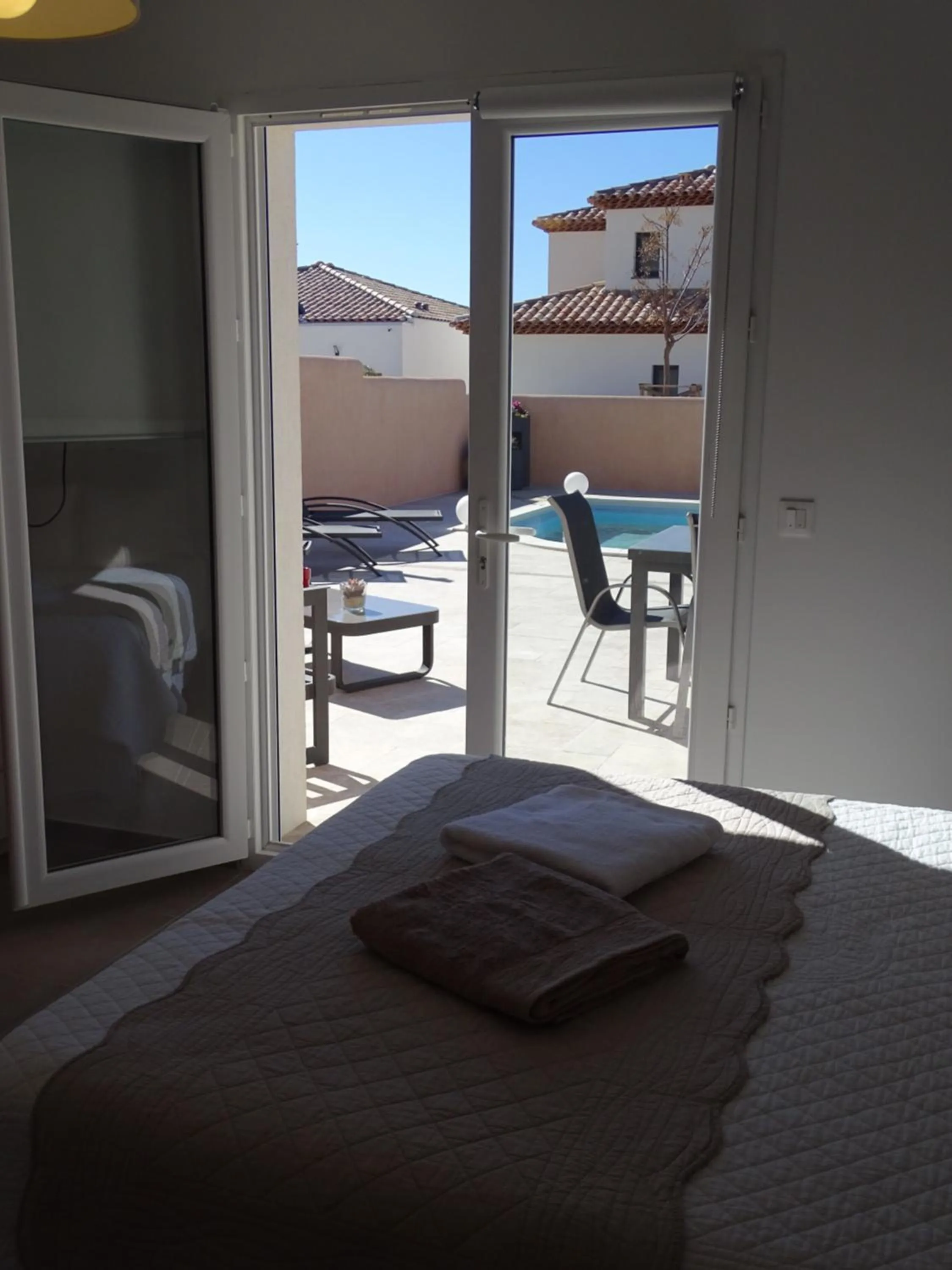 Bed in Chambre d'hôtes dans Villa Diane