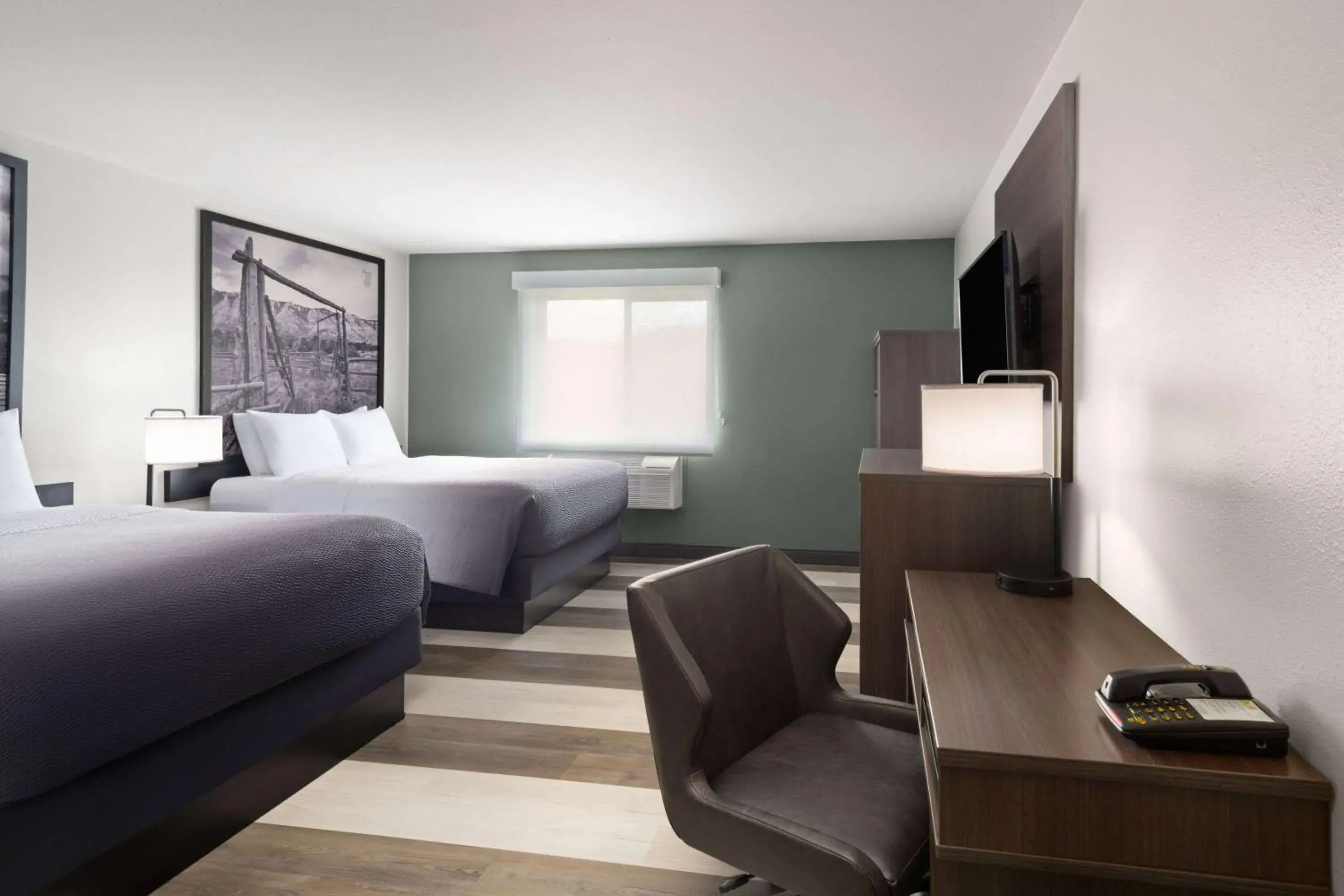 Deluxe Business Queen Room with Two Queen Beds - Non-Smoking in Super 8 by Wyndham Big Timber Deluxe Business Queen Room with Two Queen Beds - Non-Smoking in Super 8 by Wyndham Big Timber