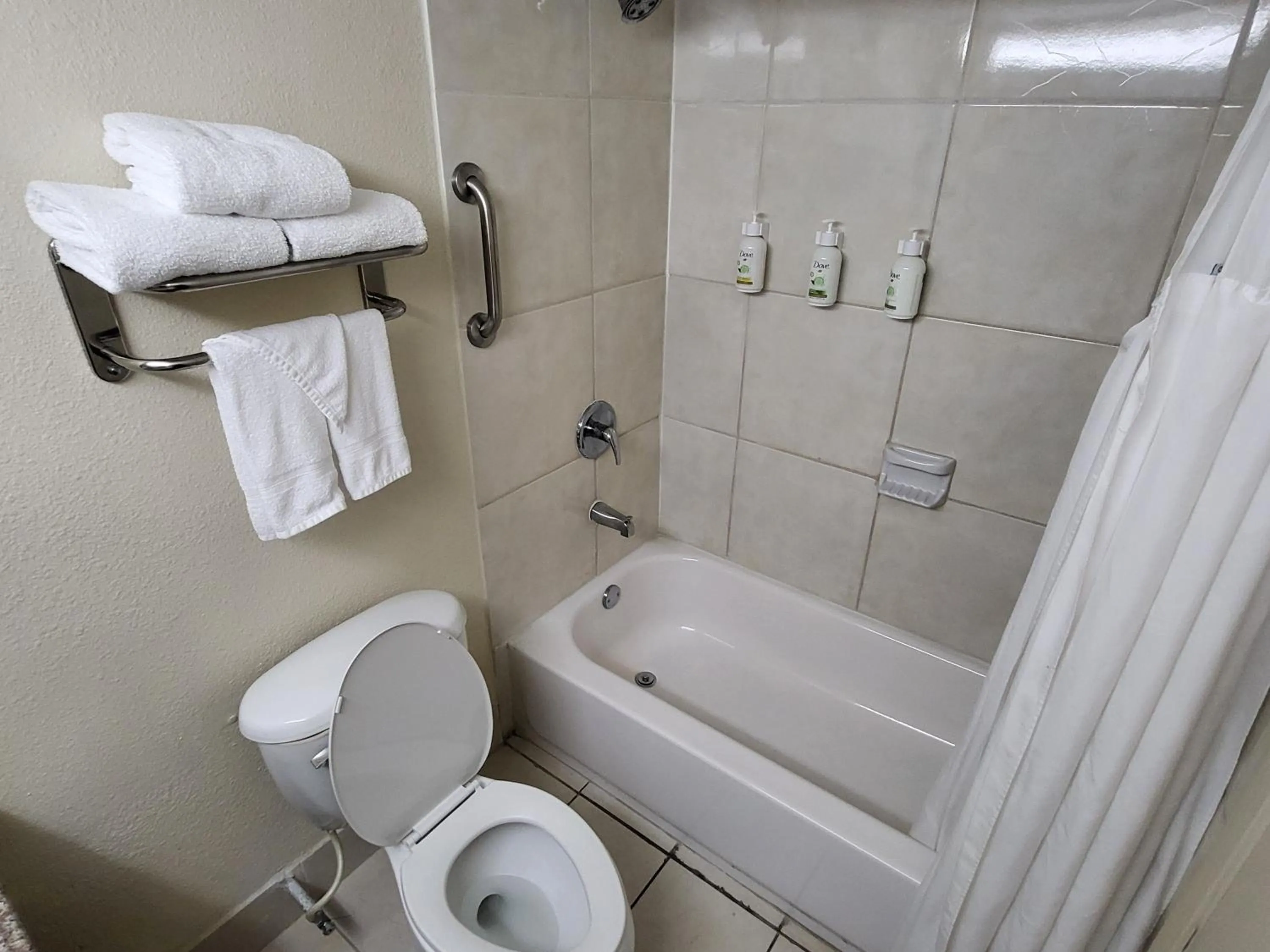 Shower in Ramada by Wyndham Houston Intercontinental Airport East