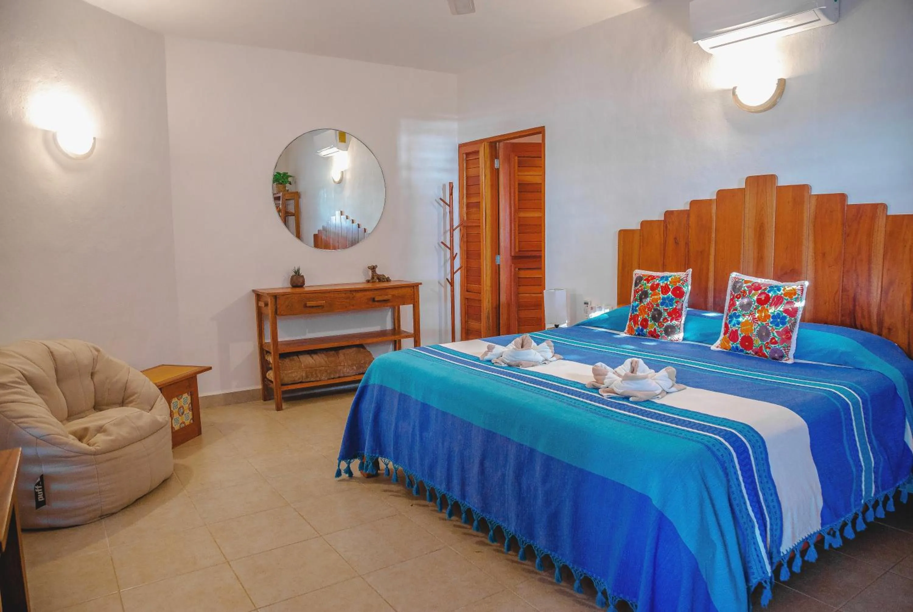 Bed in Casa Colibrí Tankah