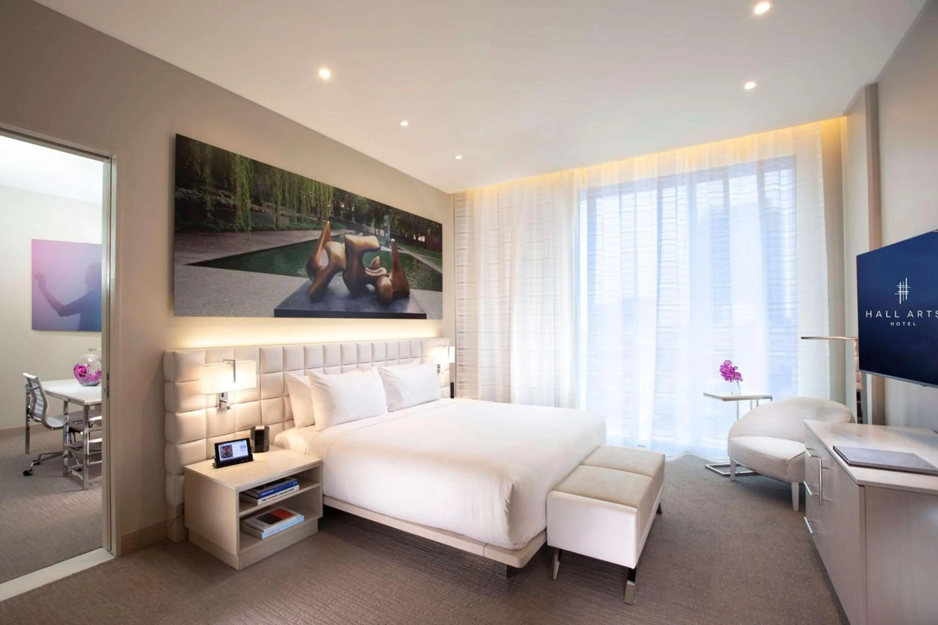 Bed in HALL Arts Hotel Dallas, Curio Collection by Hilton