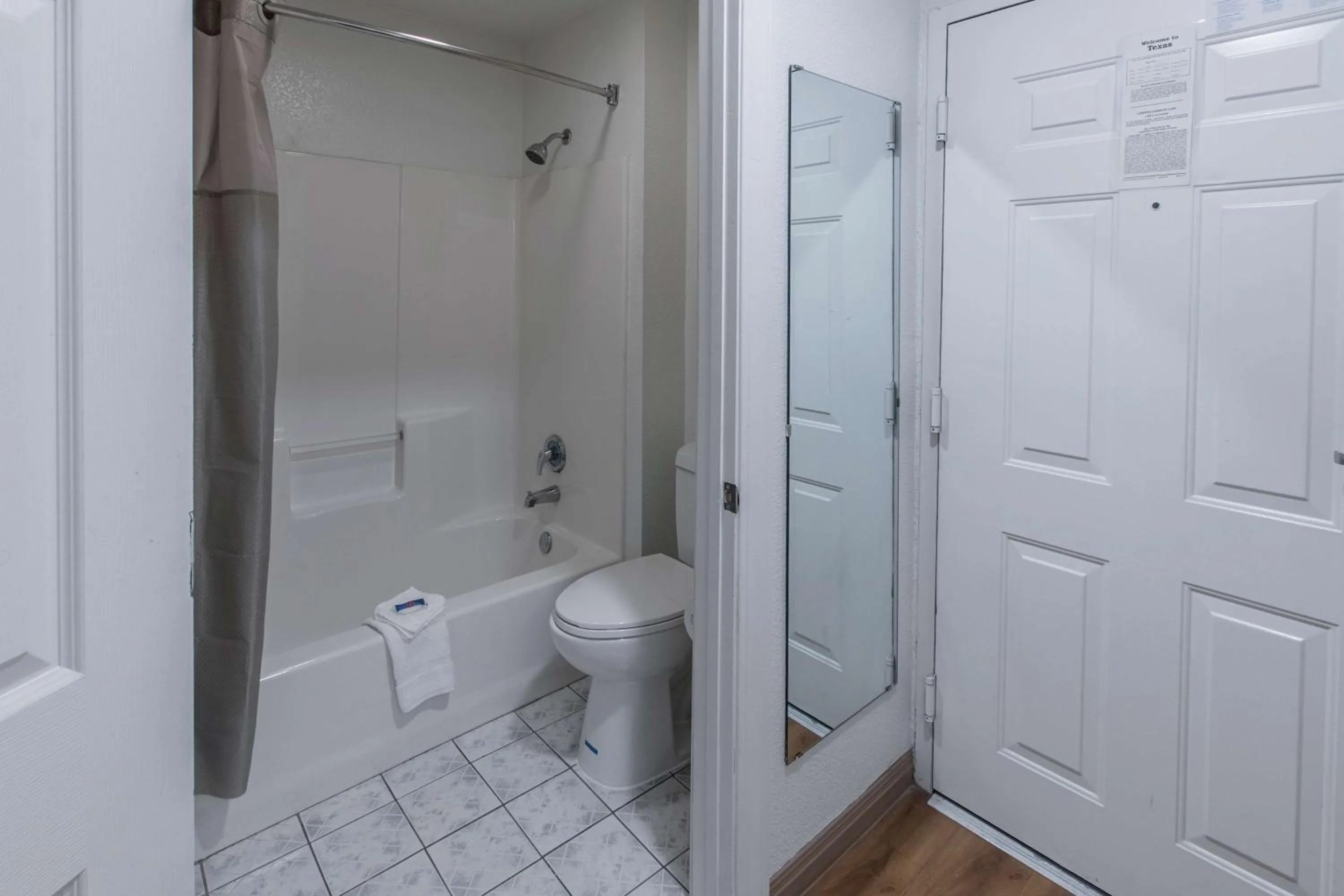 Shower in Motel 6-Hutchins, TX