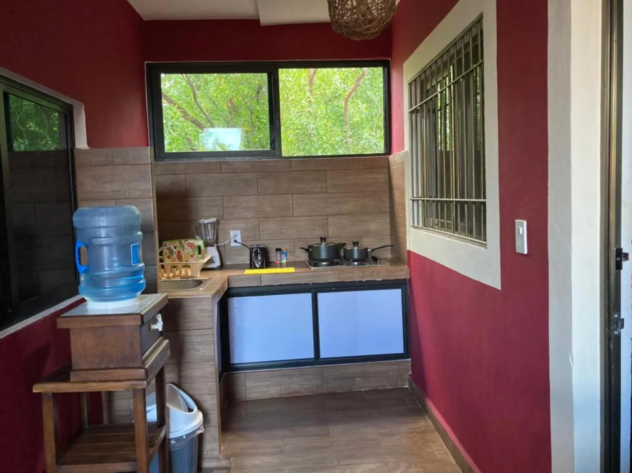 Communal kitchen in Holbox Isla Bonita