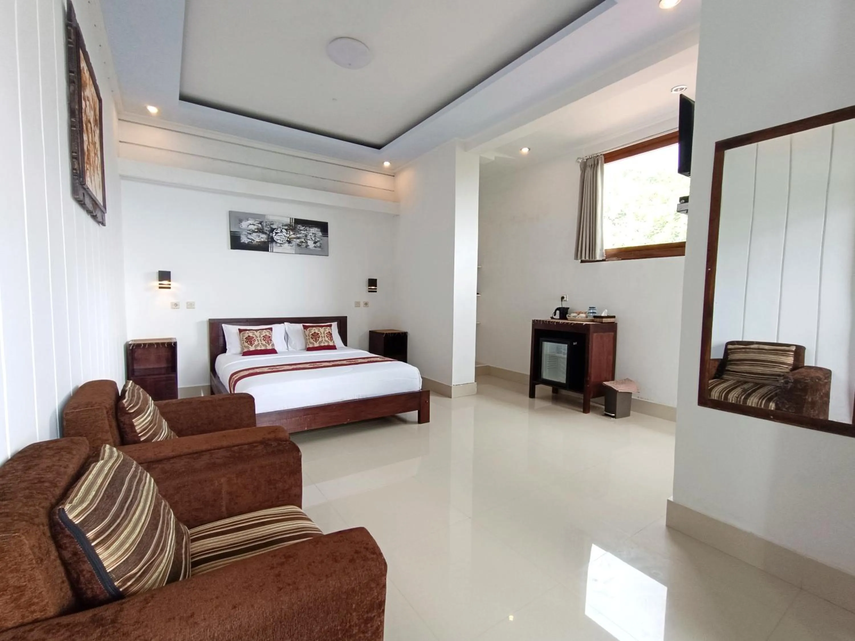 Bed in La Montaña Bali & Spa