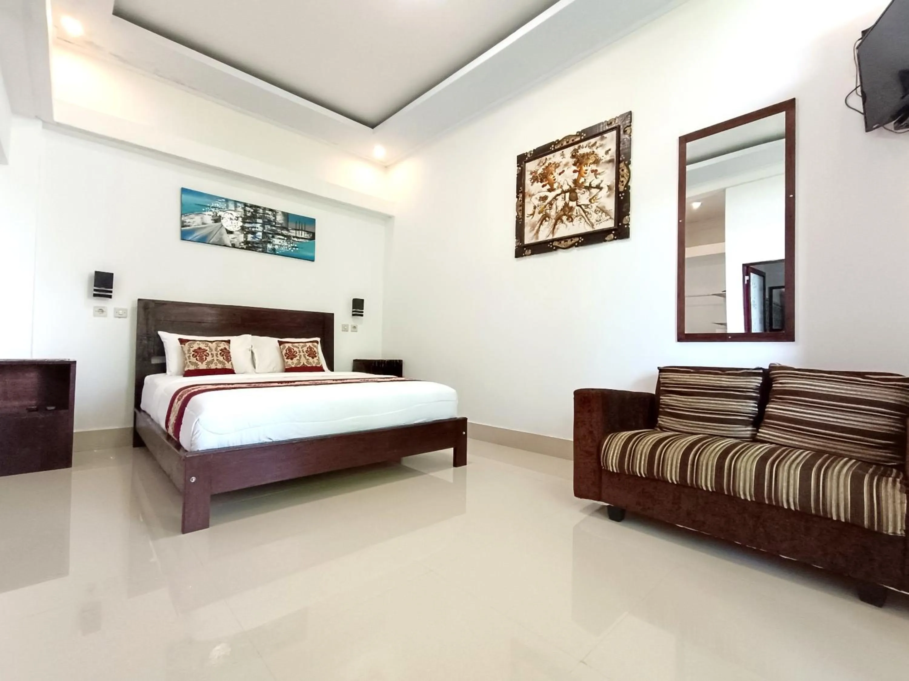 Bed in La Montaña Bali & Spa