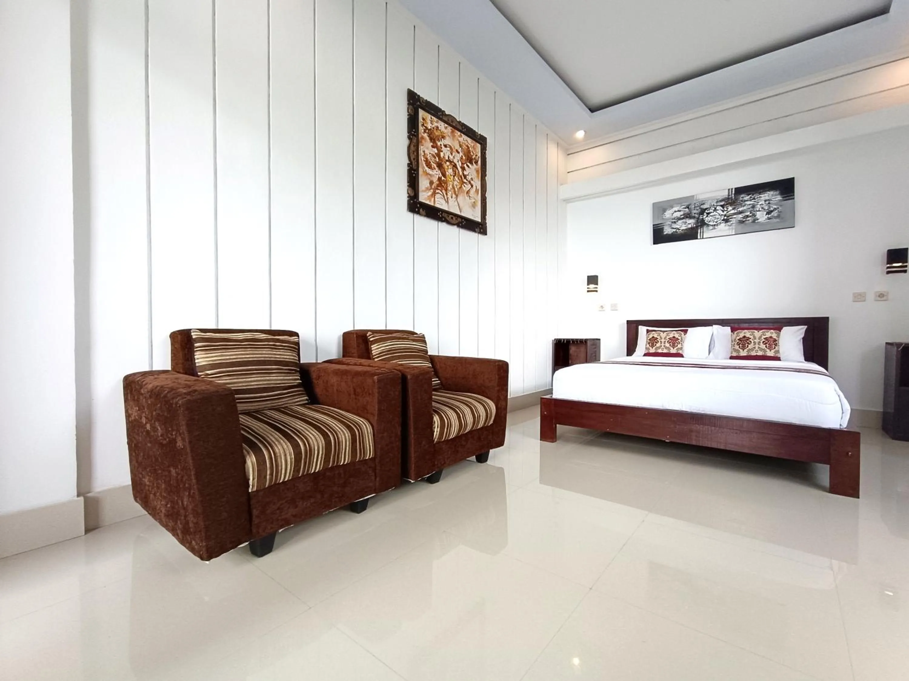 Bed in La Montaña Bali & Spa