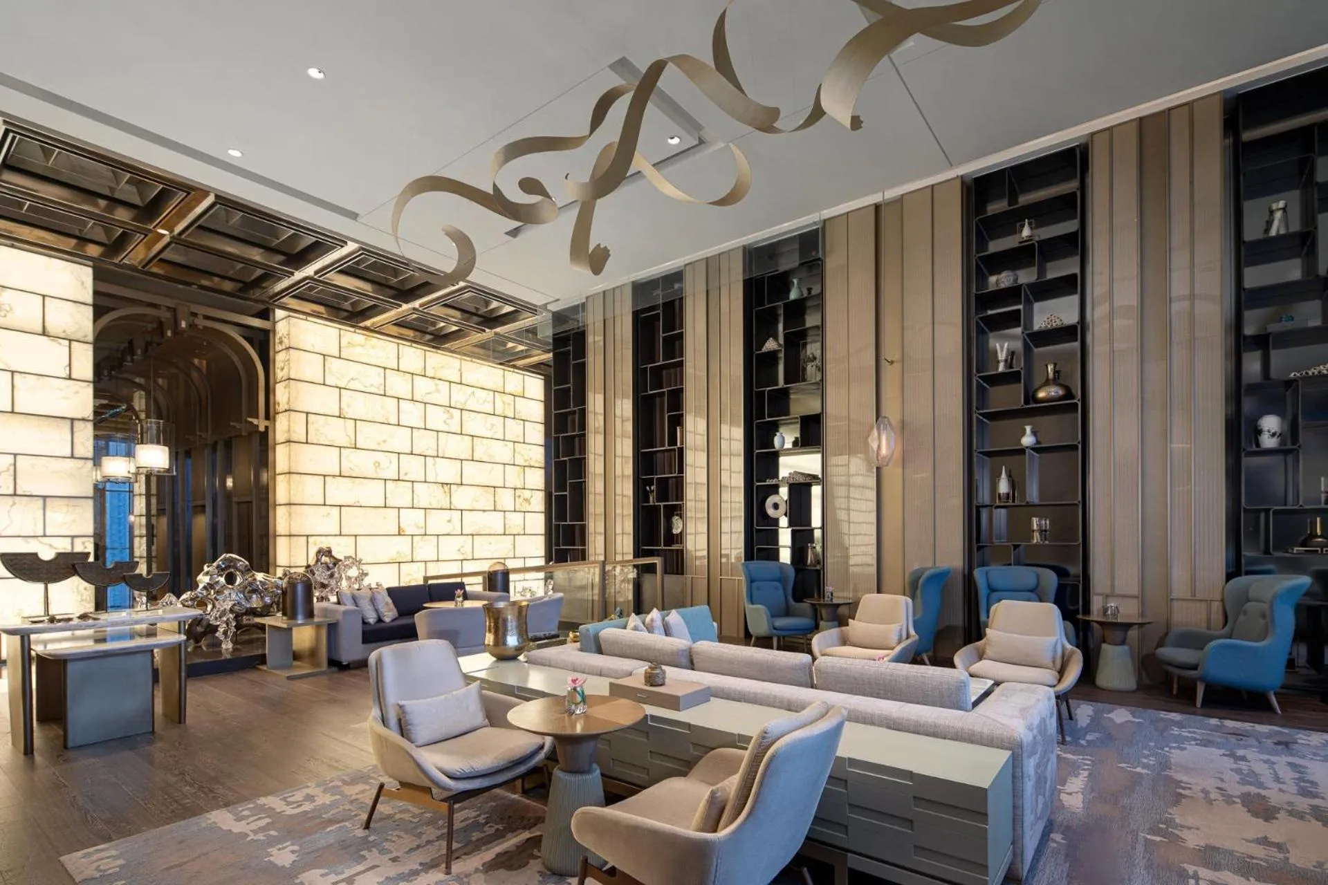 Lobby or reception in Kempinski Hotel Nanjing