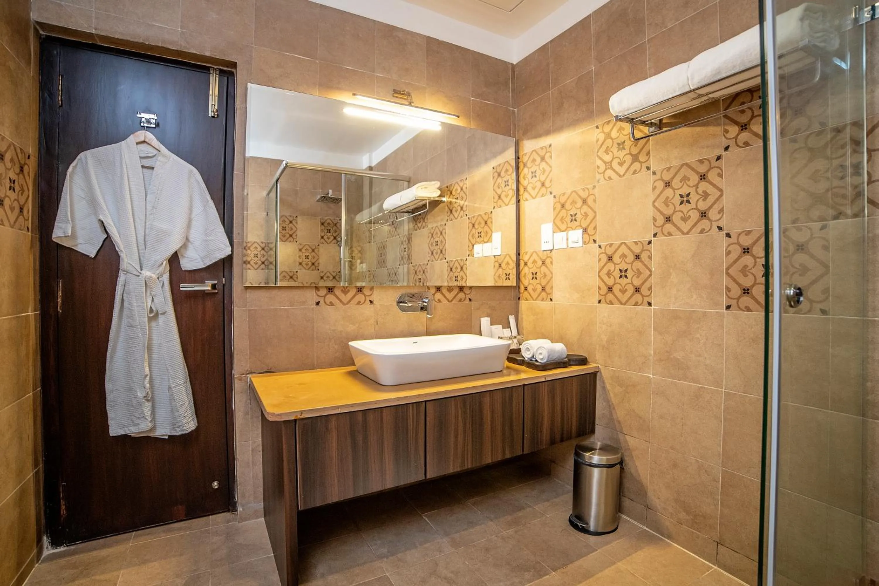 Bathroom in WelcomHeritage Tadoba Vanya Villas Resort & Spa