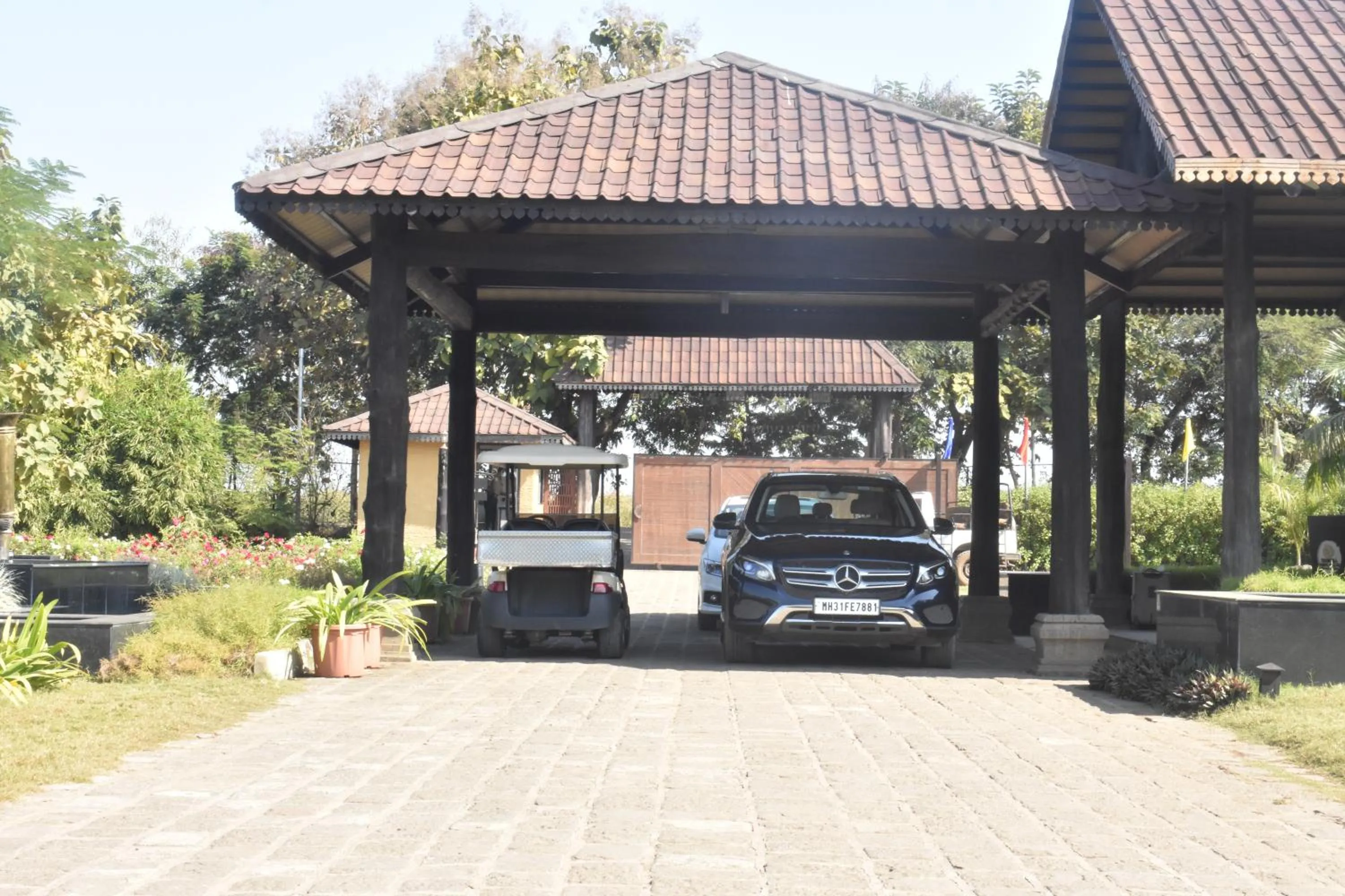 Parking in WelcomHeritage Tadoba Vanya Villas Resort & Spa