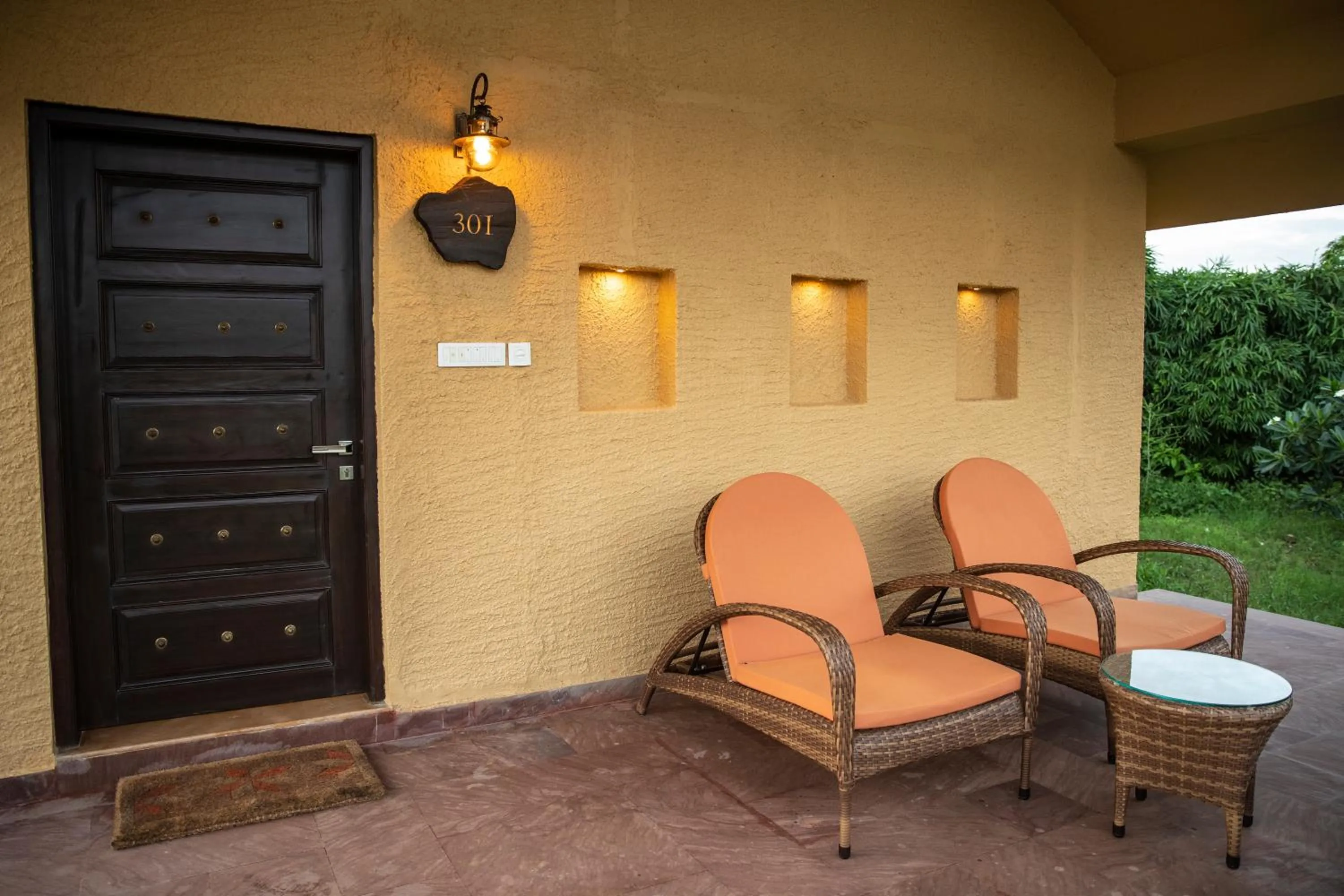 Seating area in WelcomHeritage Tadoba Vanya Villas Resort & Spa