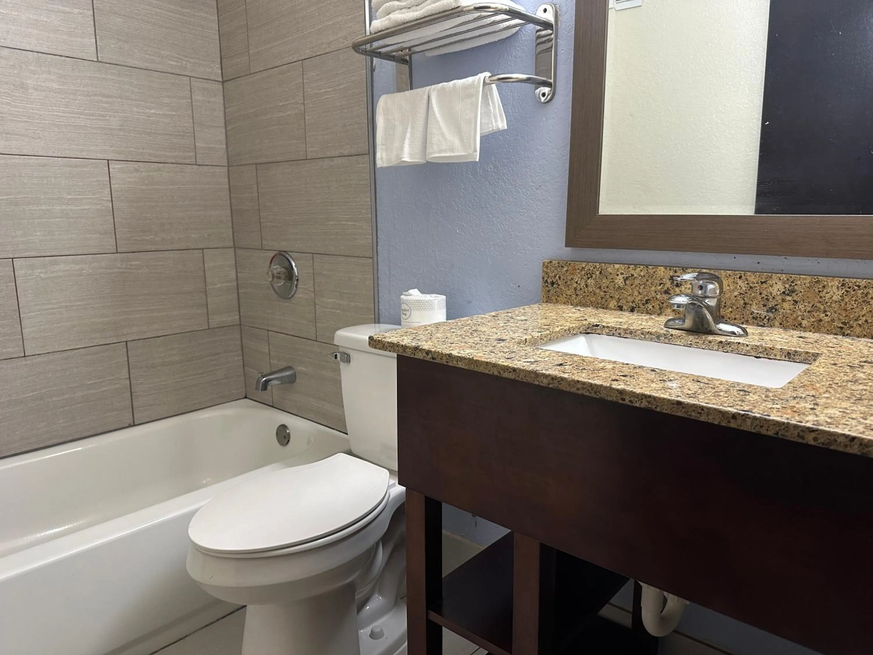 Bathroom in Super 8 by Wyndham Farmville