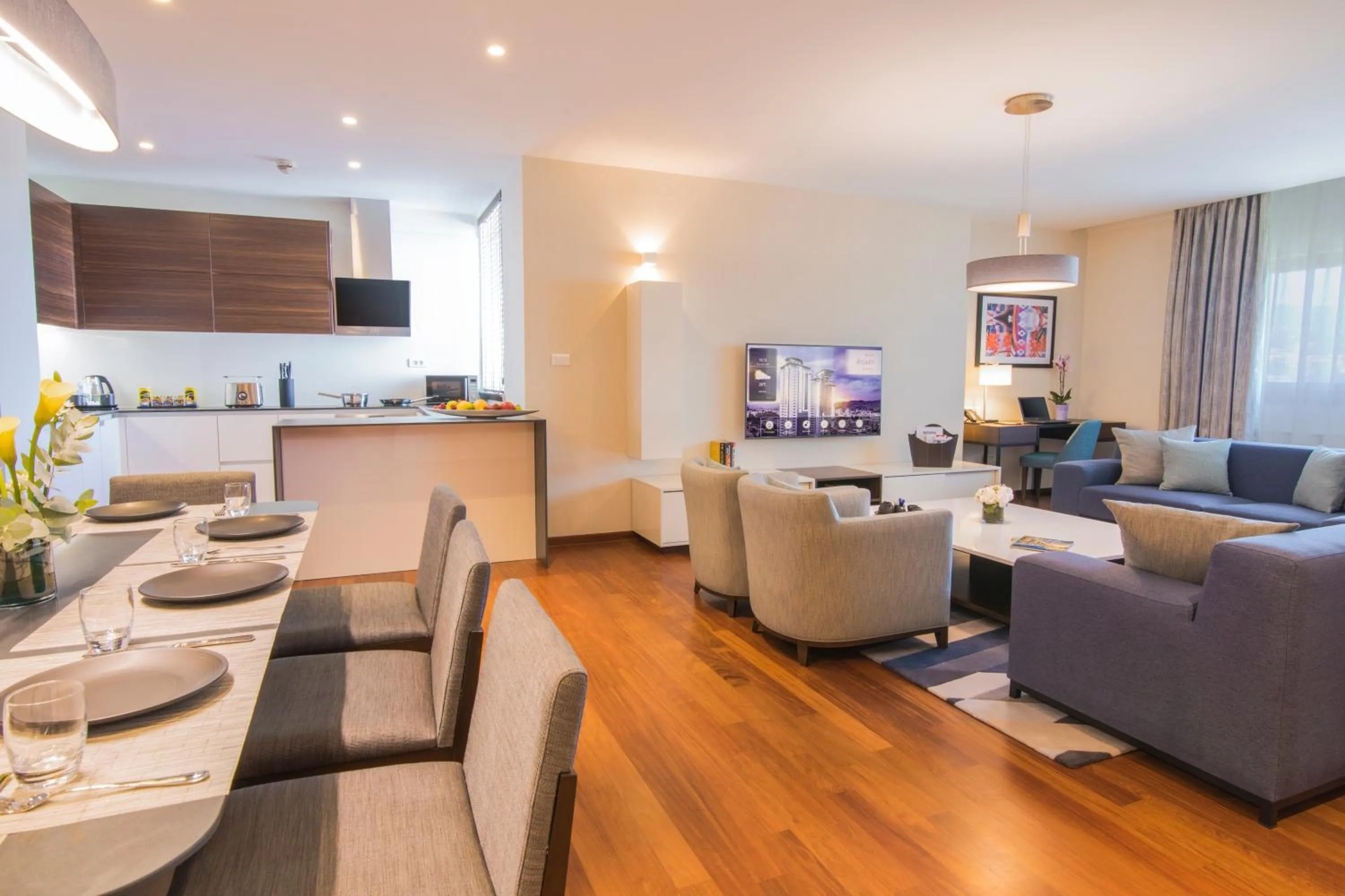 Kitchen or kitchenette in Bosmal Arjaan by Rotana