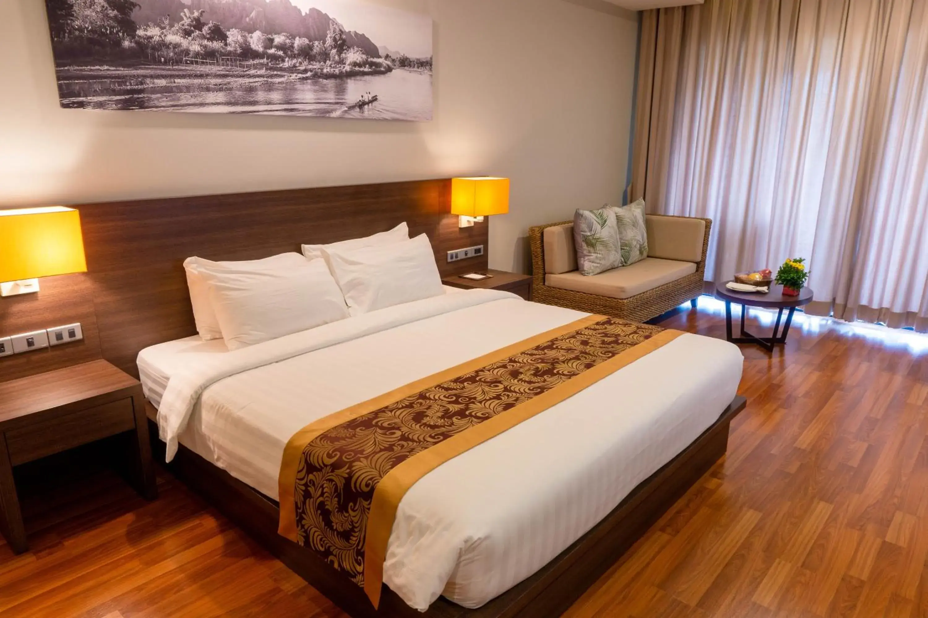 Deluxe Double Room in Tmark Resort Vangvieng Deluxe Double Room in Tmark Resort Vangvieng