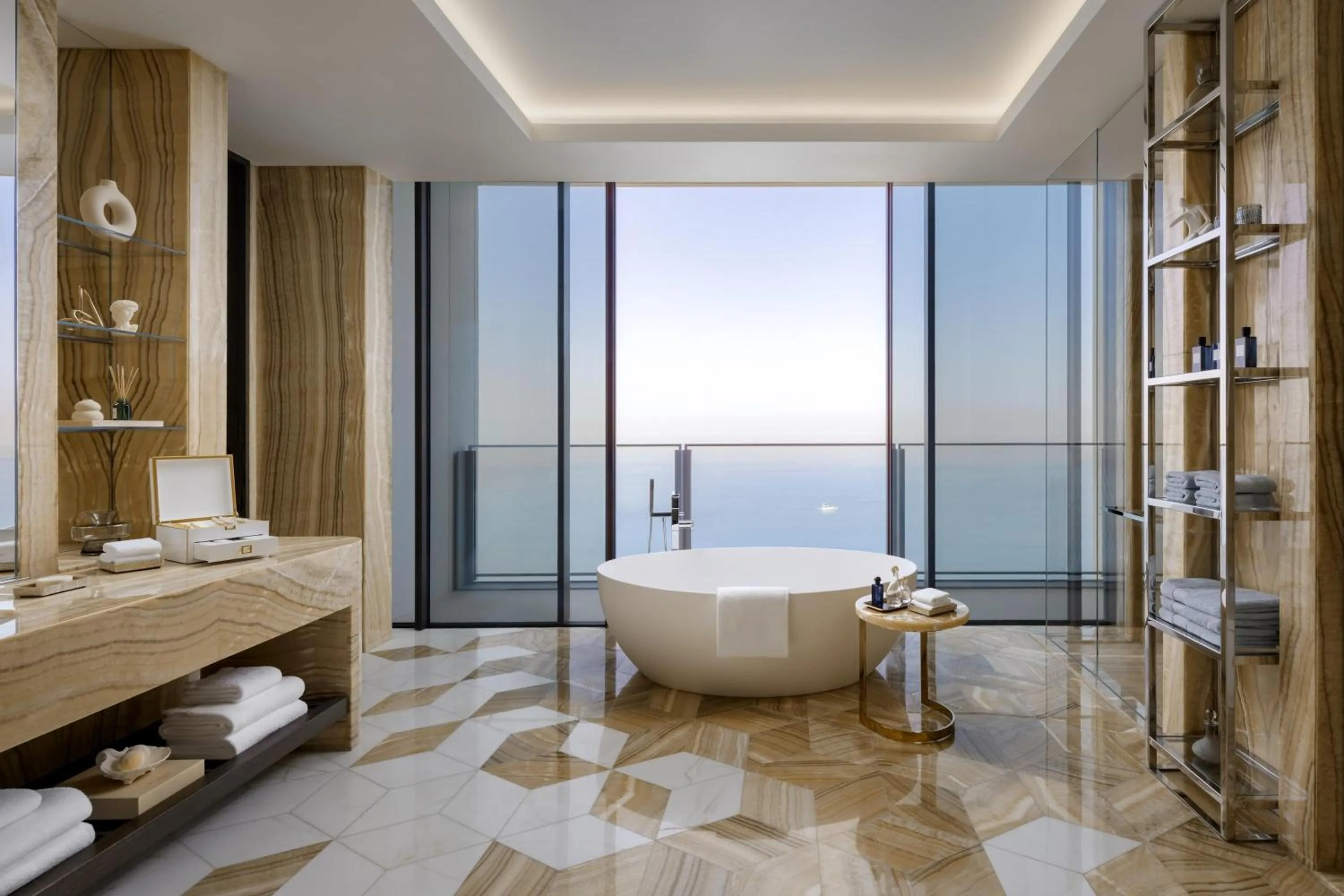 Bathroom, Bed in Atlantis The Royal