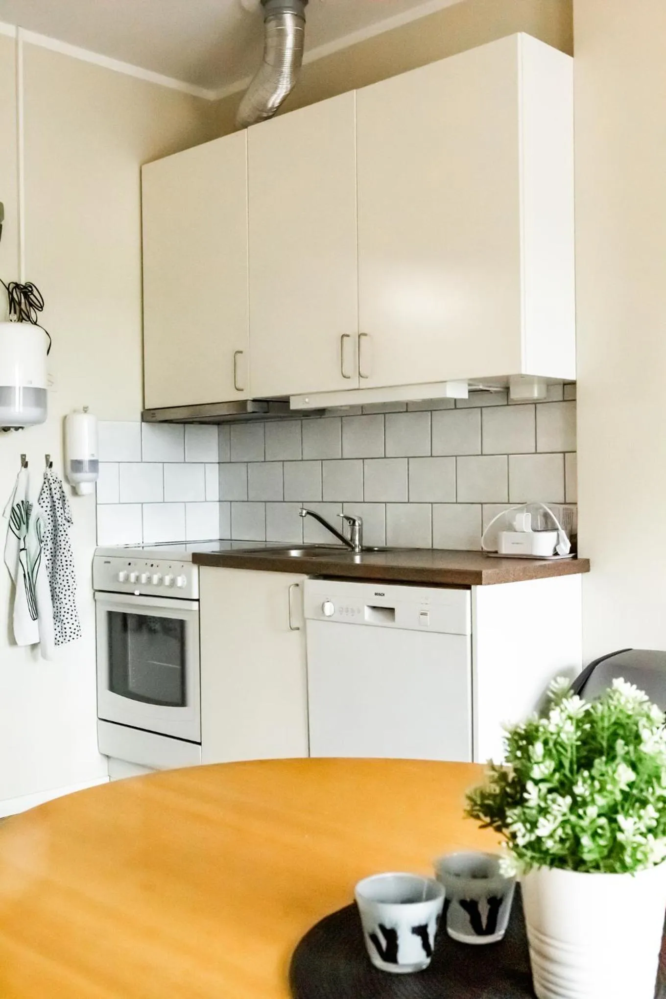 Kitchen or kitchenette in Spångholmen Bed & Breakfast AB