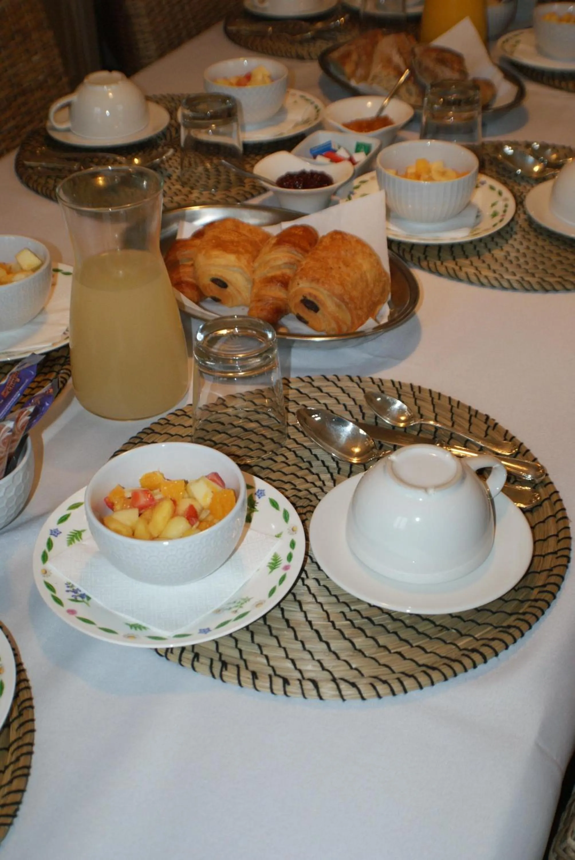 Continental breakfast in Le Chateau de la Barre