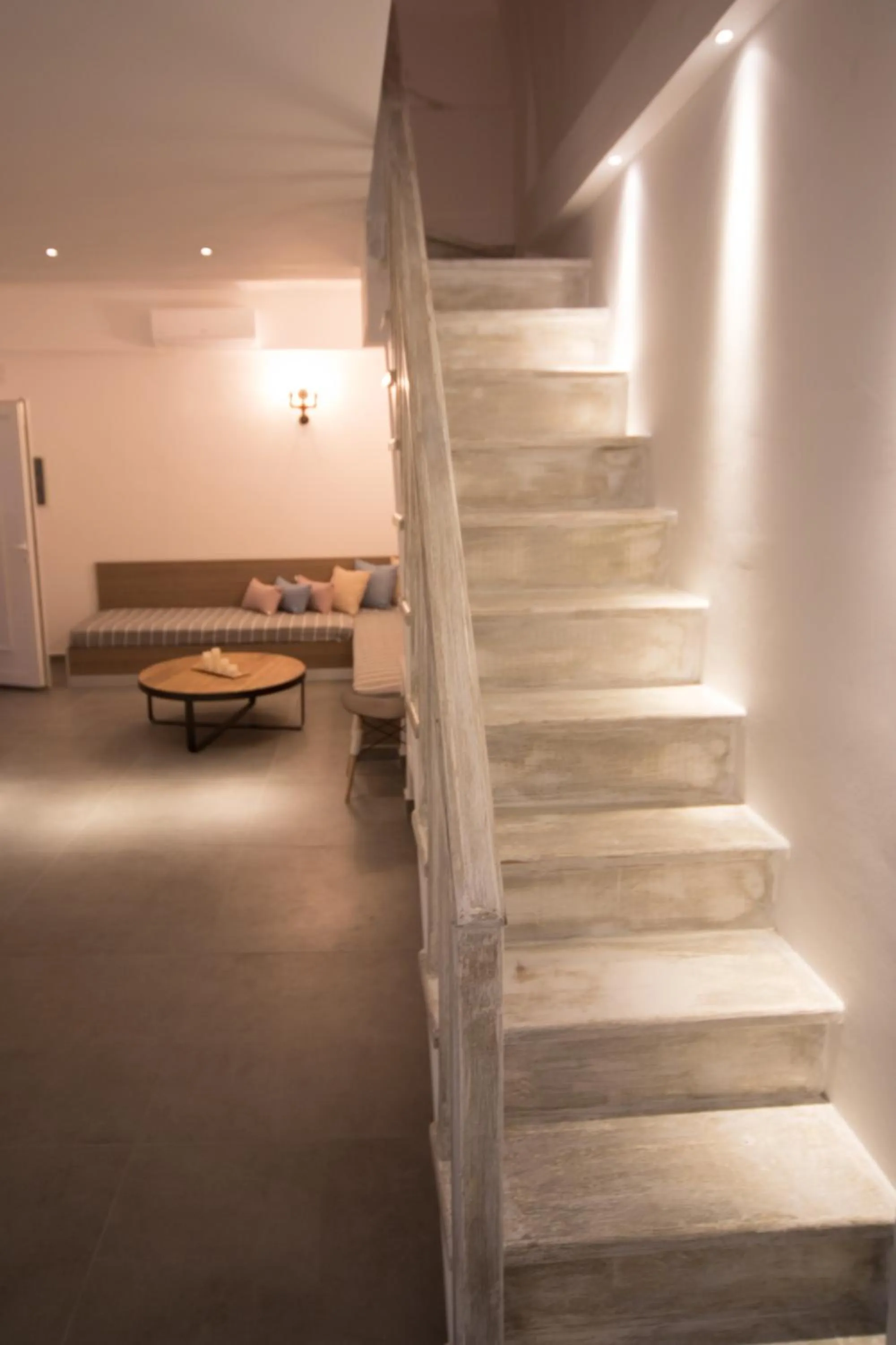 Seating area in Villa Galaxy Santorini