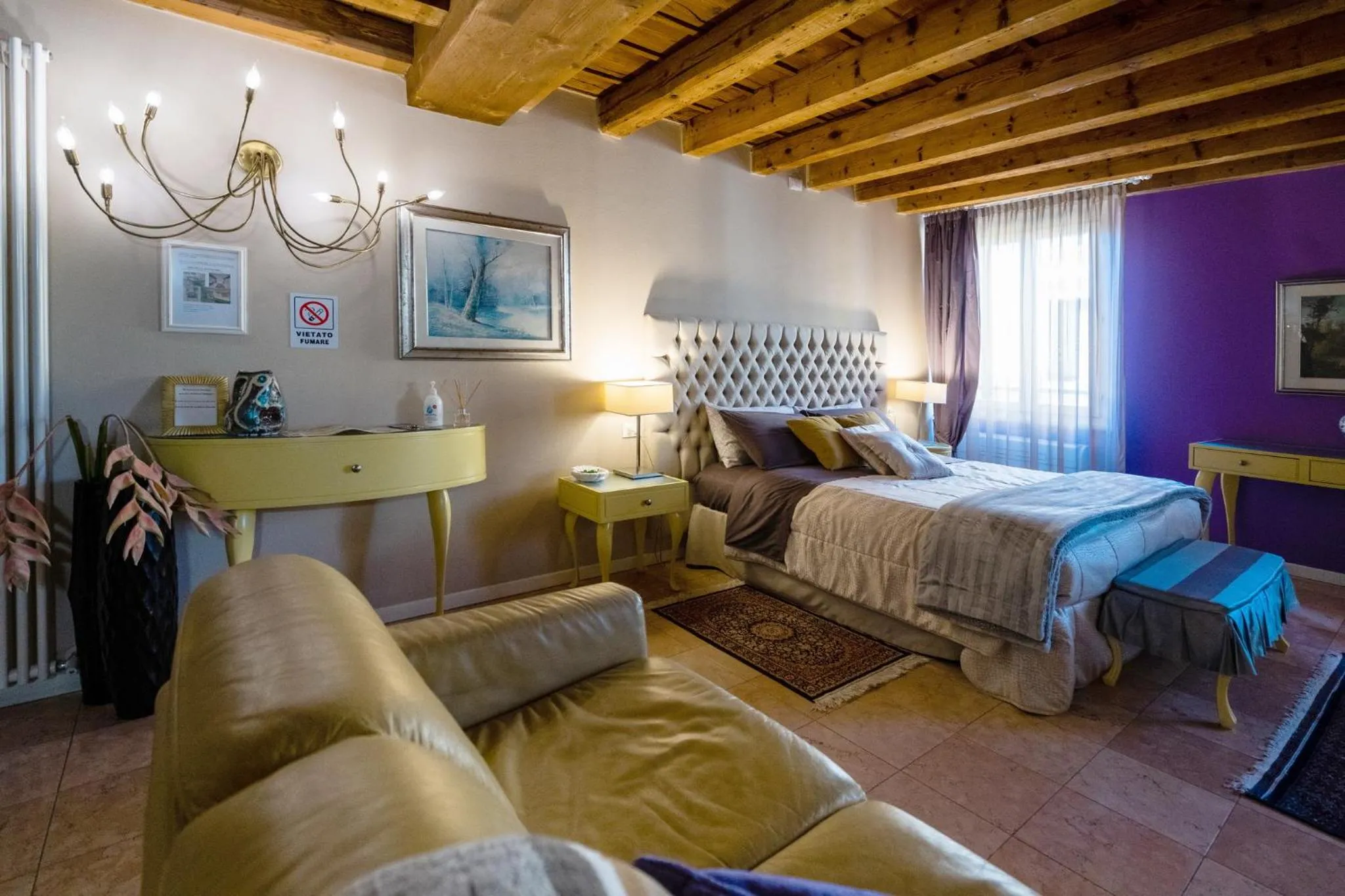 Photo of the whole room, Bed in Mazzini Suite
