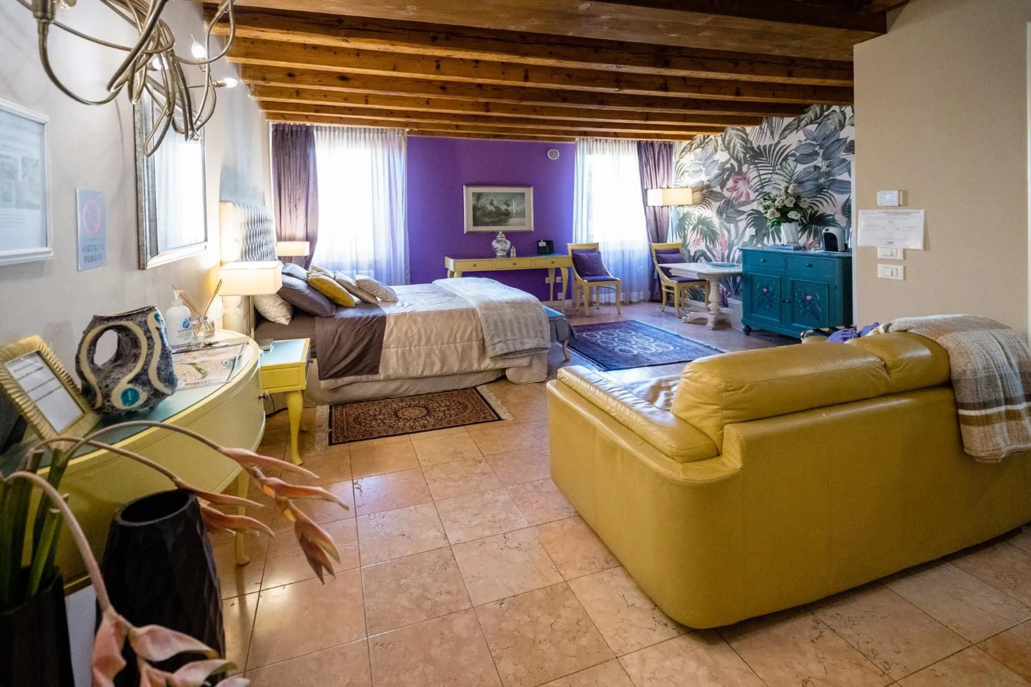 Photo of the whole room, Bed in Mazzini Suite