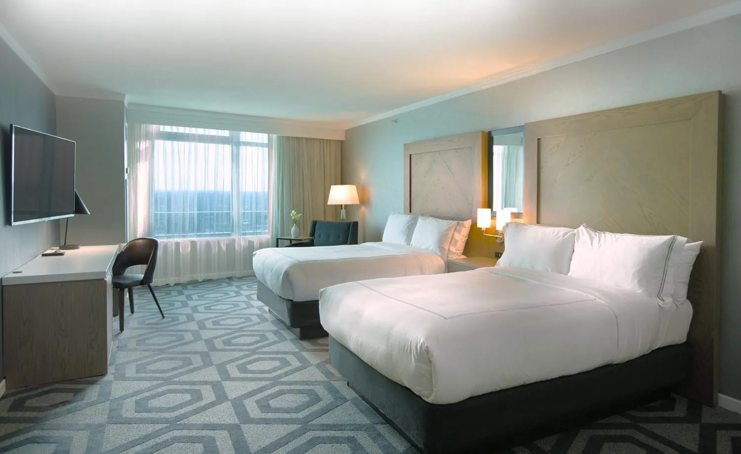 Bedroom, Bed in Caesars Windsor, A Caesars Destination