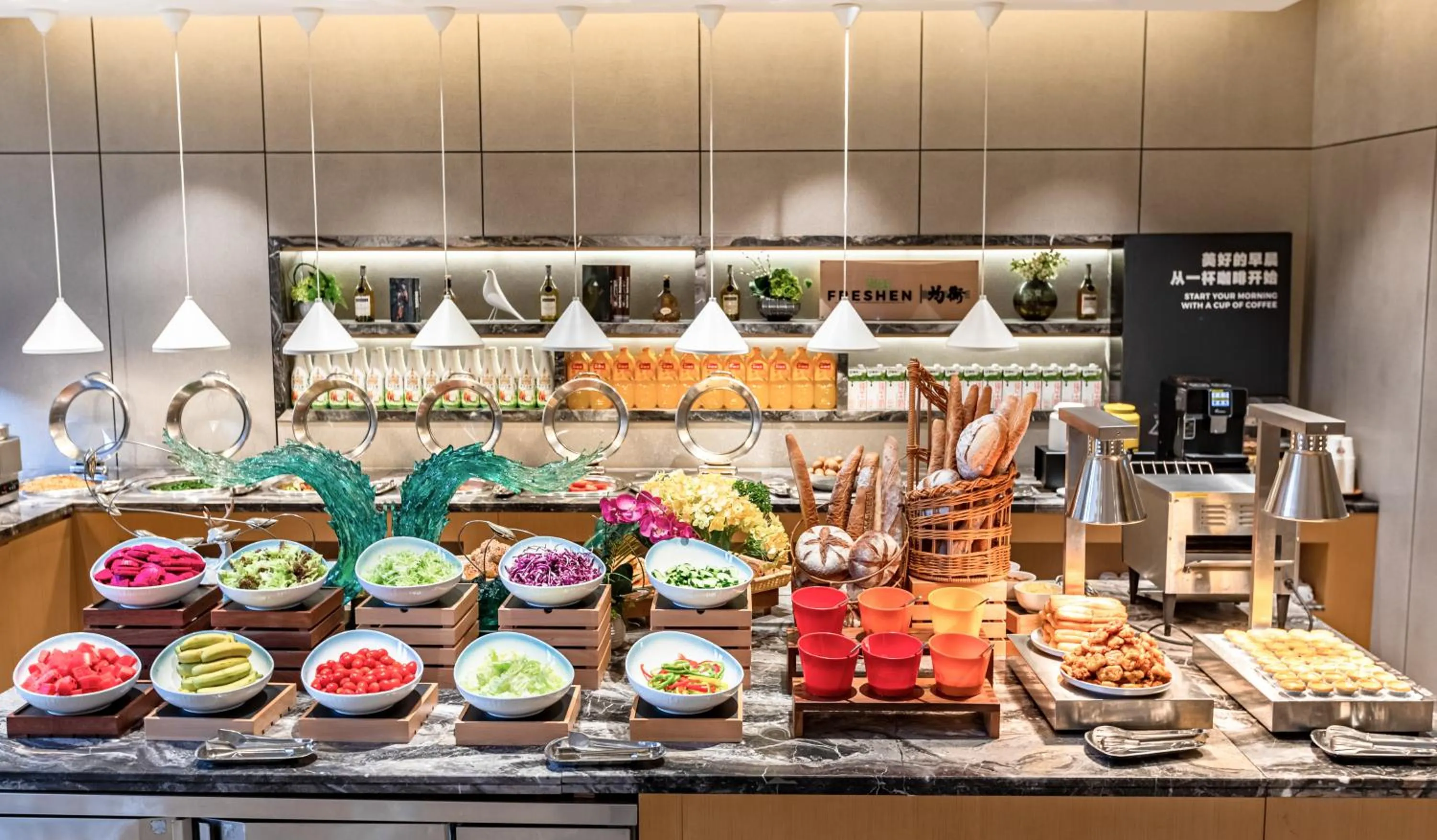 Buffet breakfast in Citadines Songshan Lake Dongguan