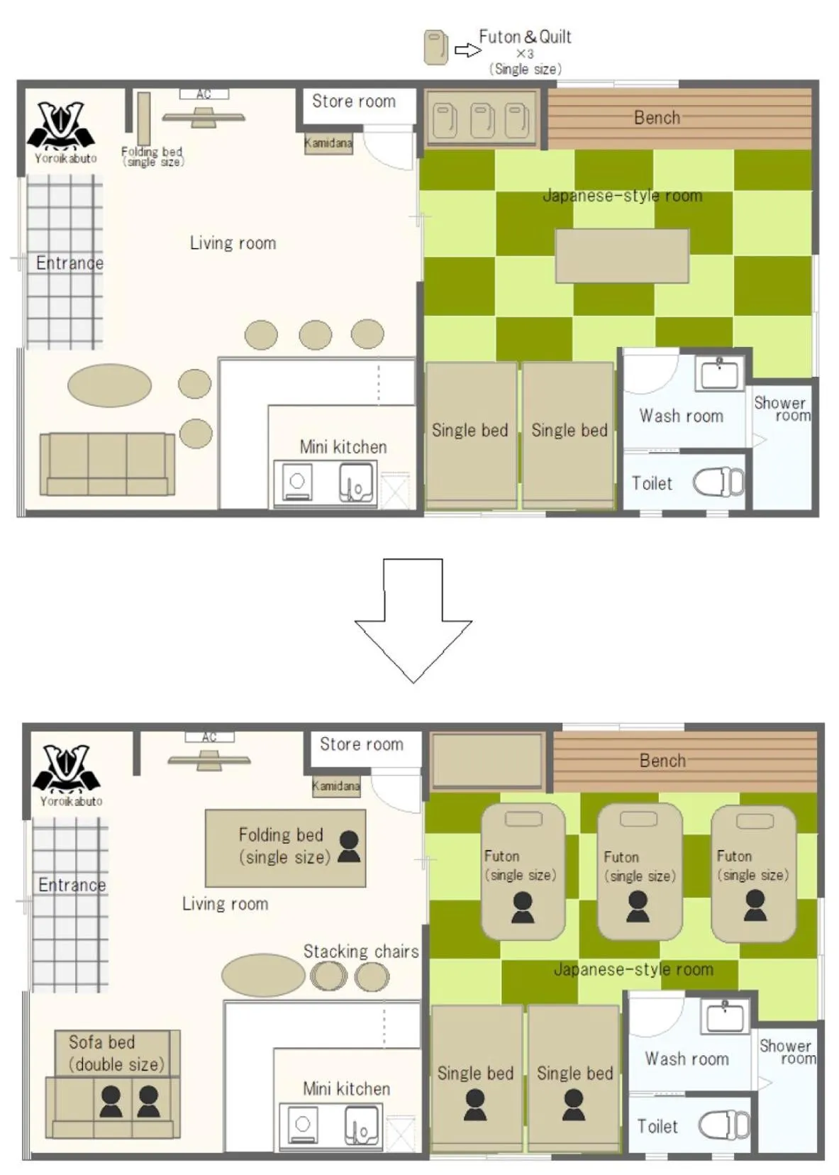 Floor plan in The road to Mt.Fuji