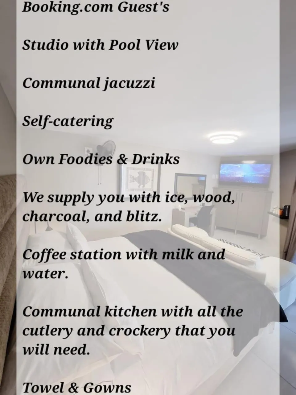 Text overlay in Weston Guest House Krugersdorp