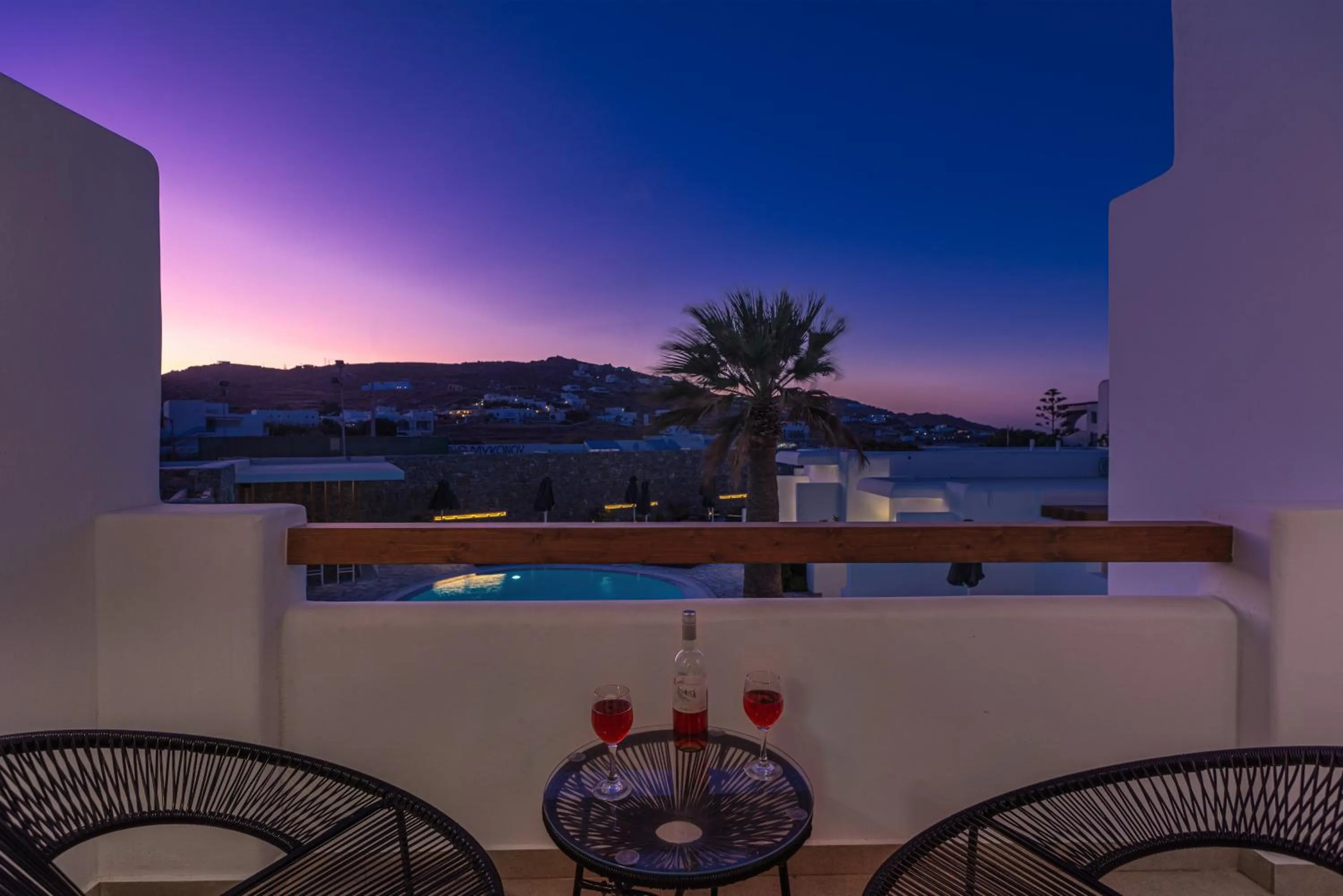 Balcony/Terrace in Omnia Mykonos Boutique Hotel & Suites