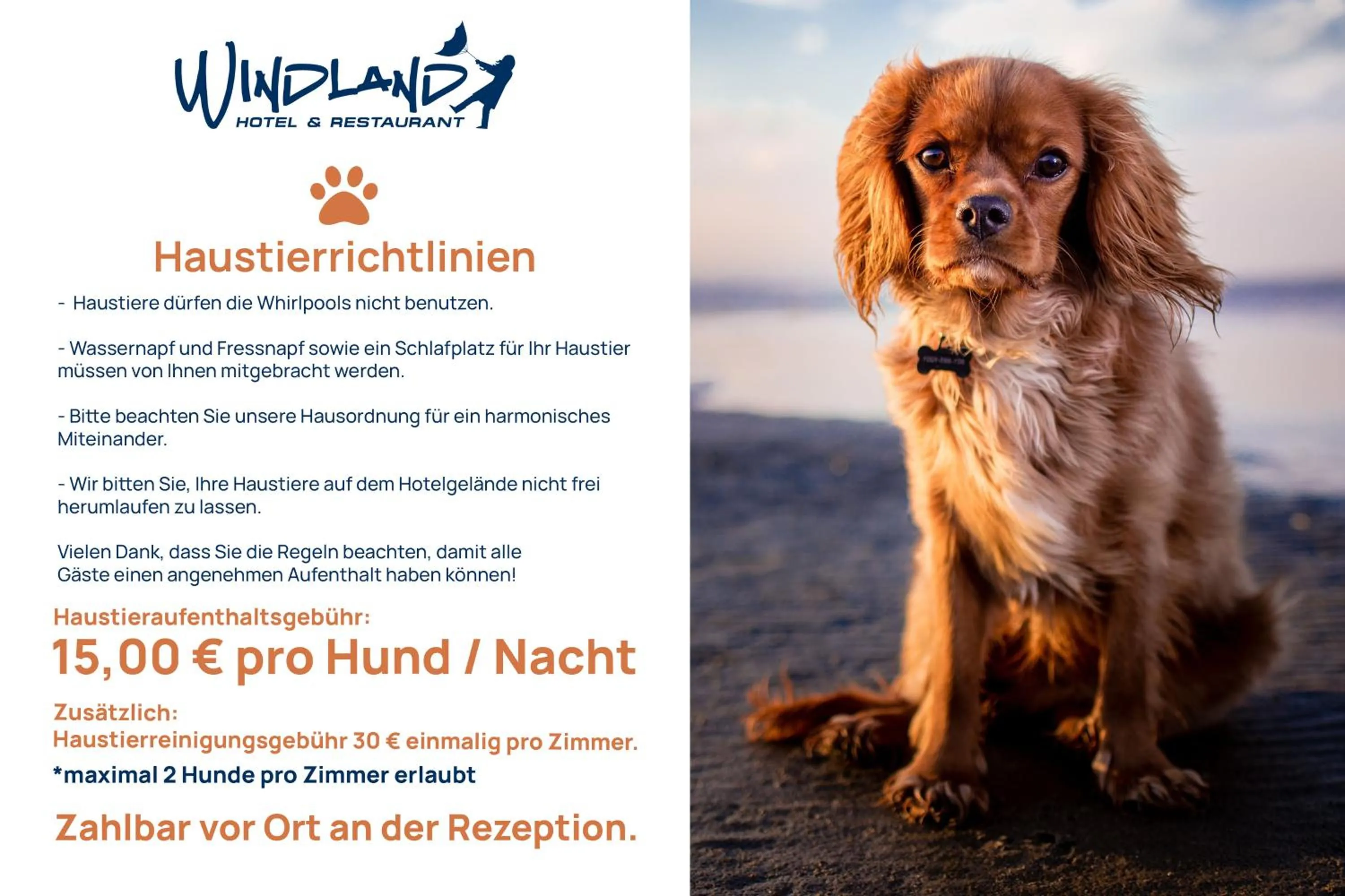 Pets in Hotel und Restaurant Windland
