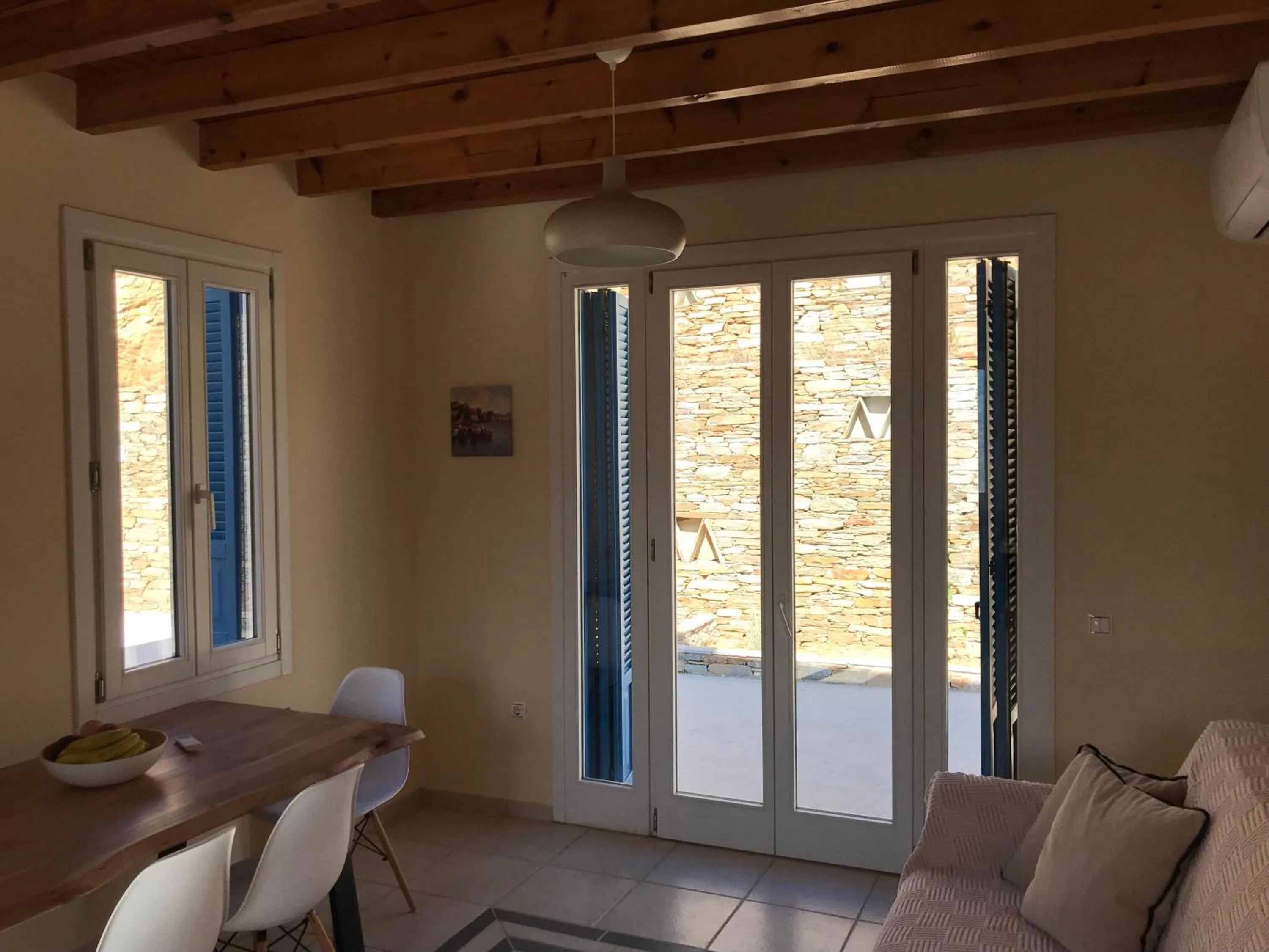 Living room in Monolithos Villas