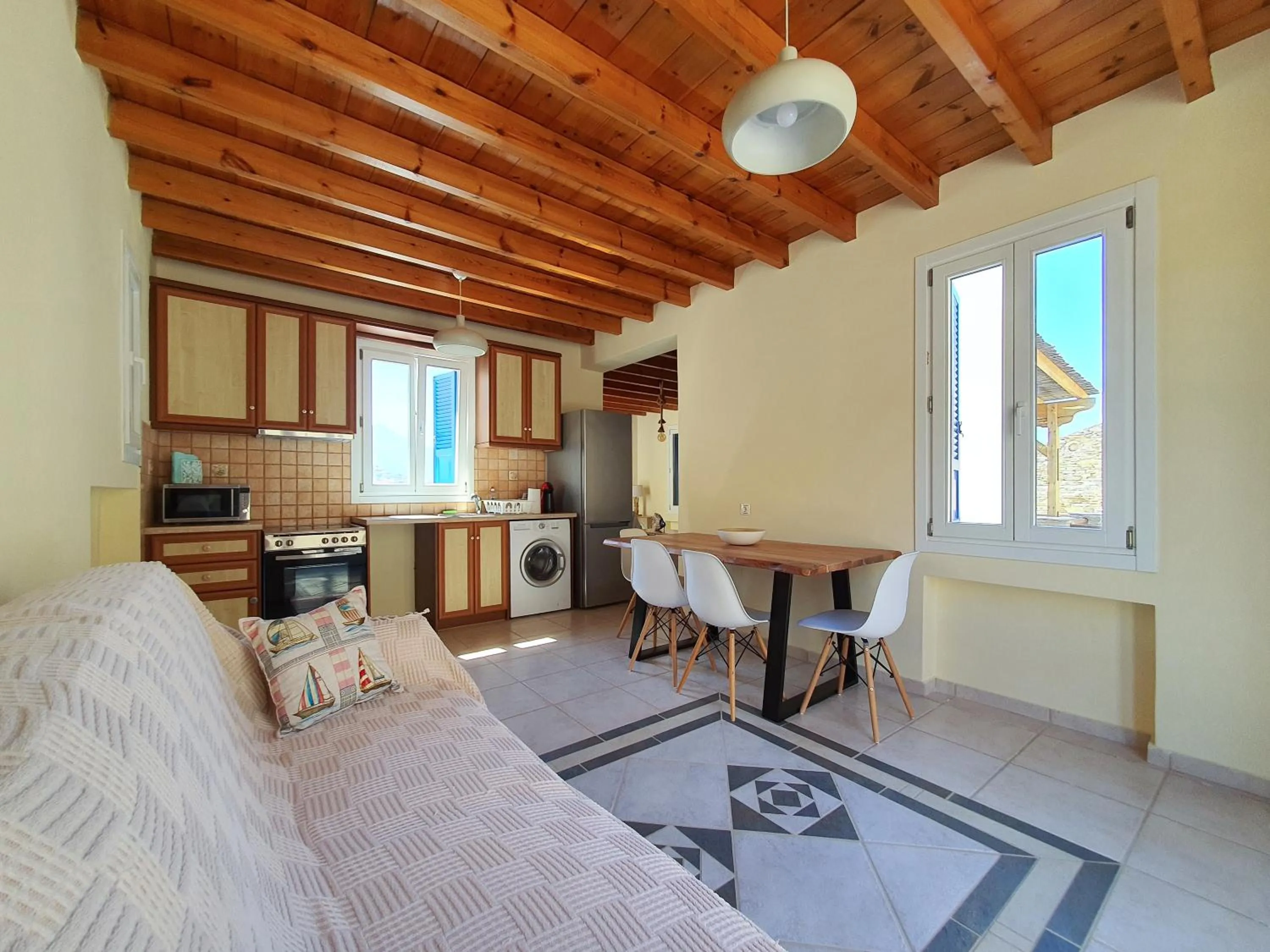 Living room in Monolithos Villas