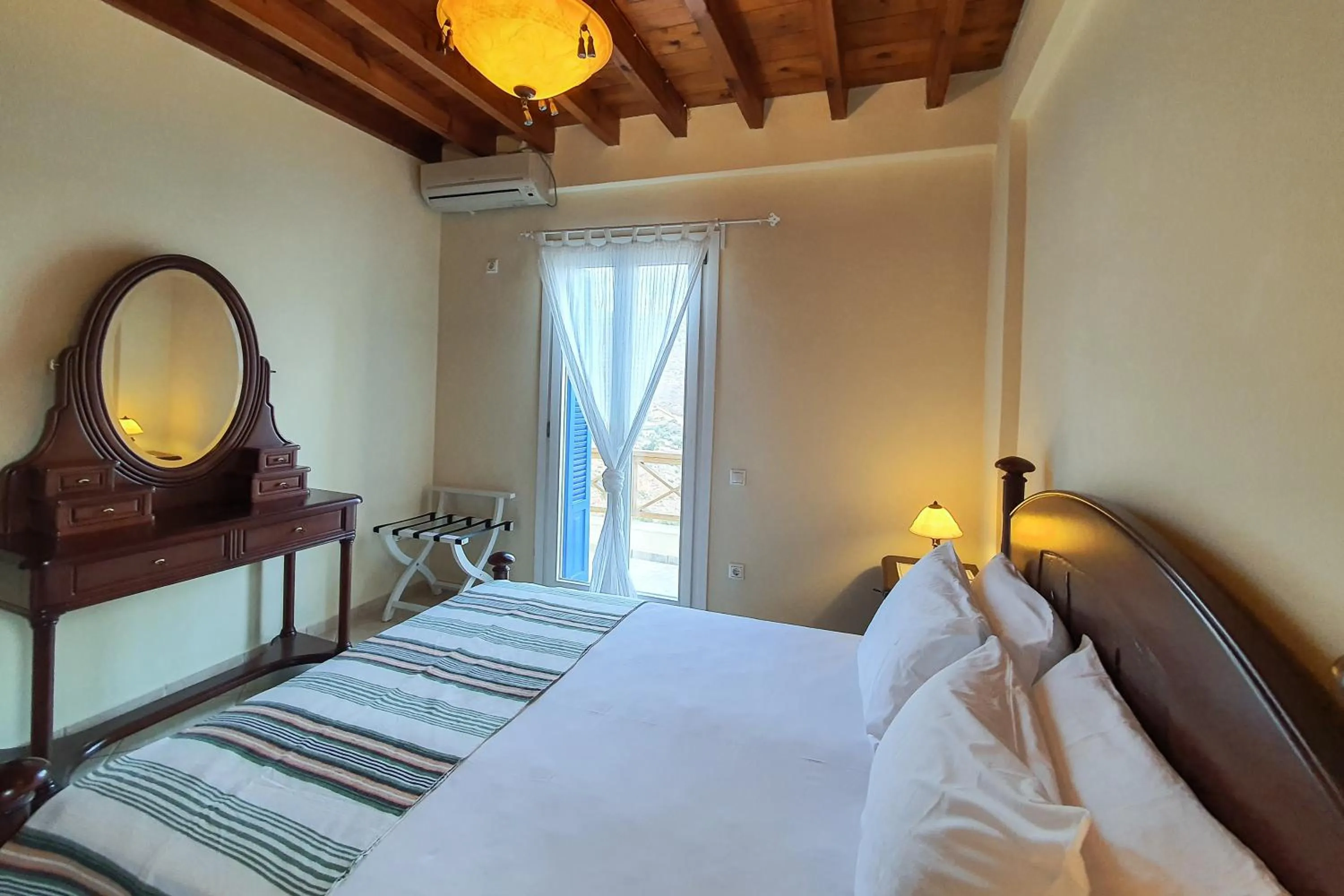Bed in Monolithos Villas