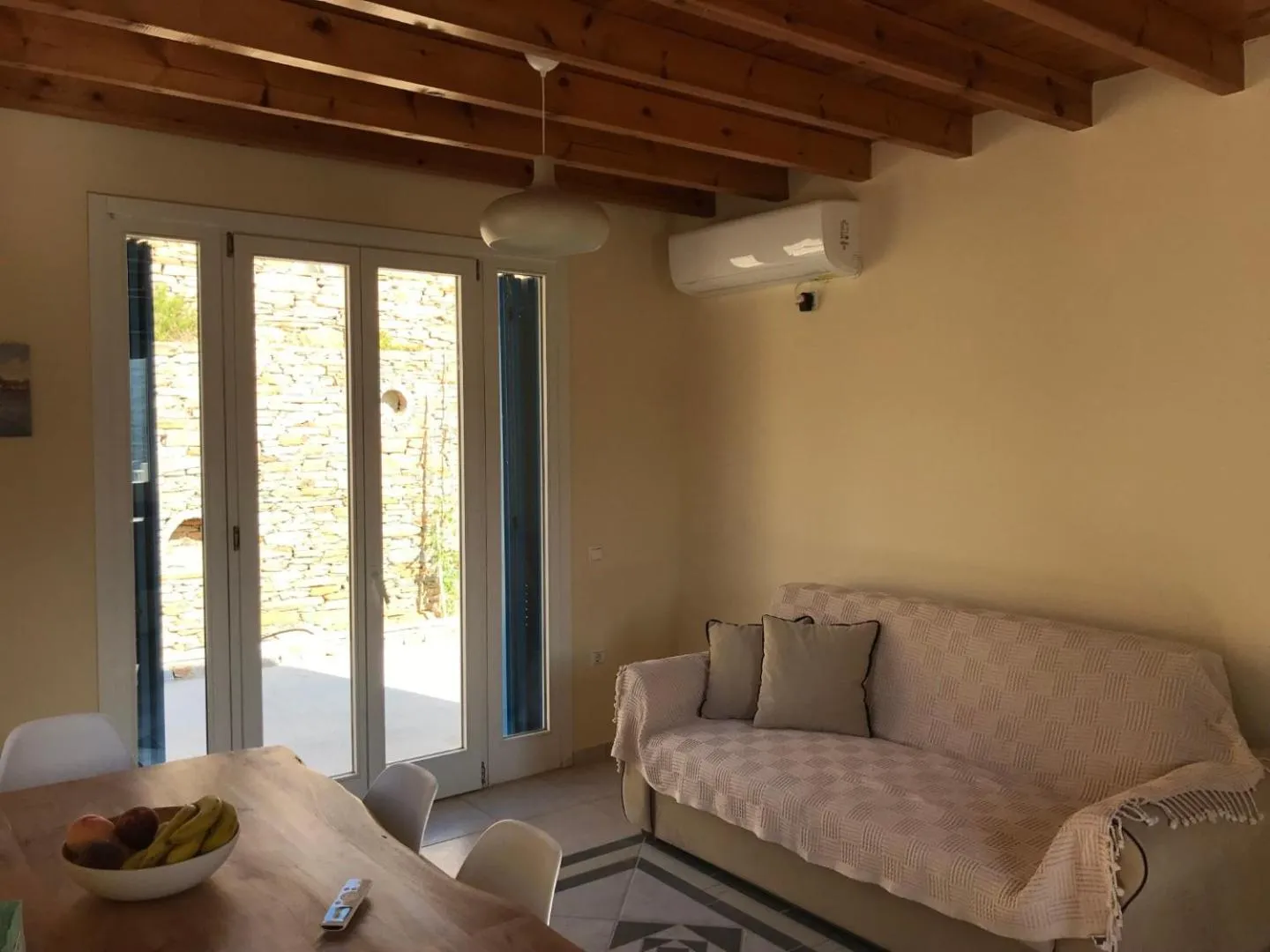 Living room in Monolithos Villas