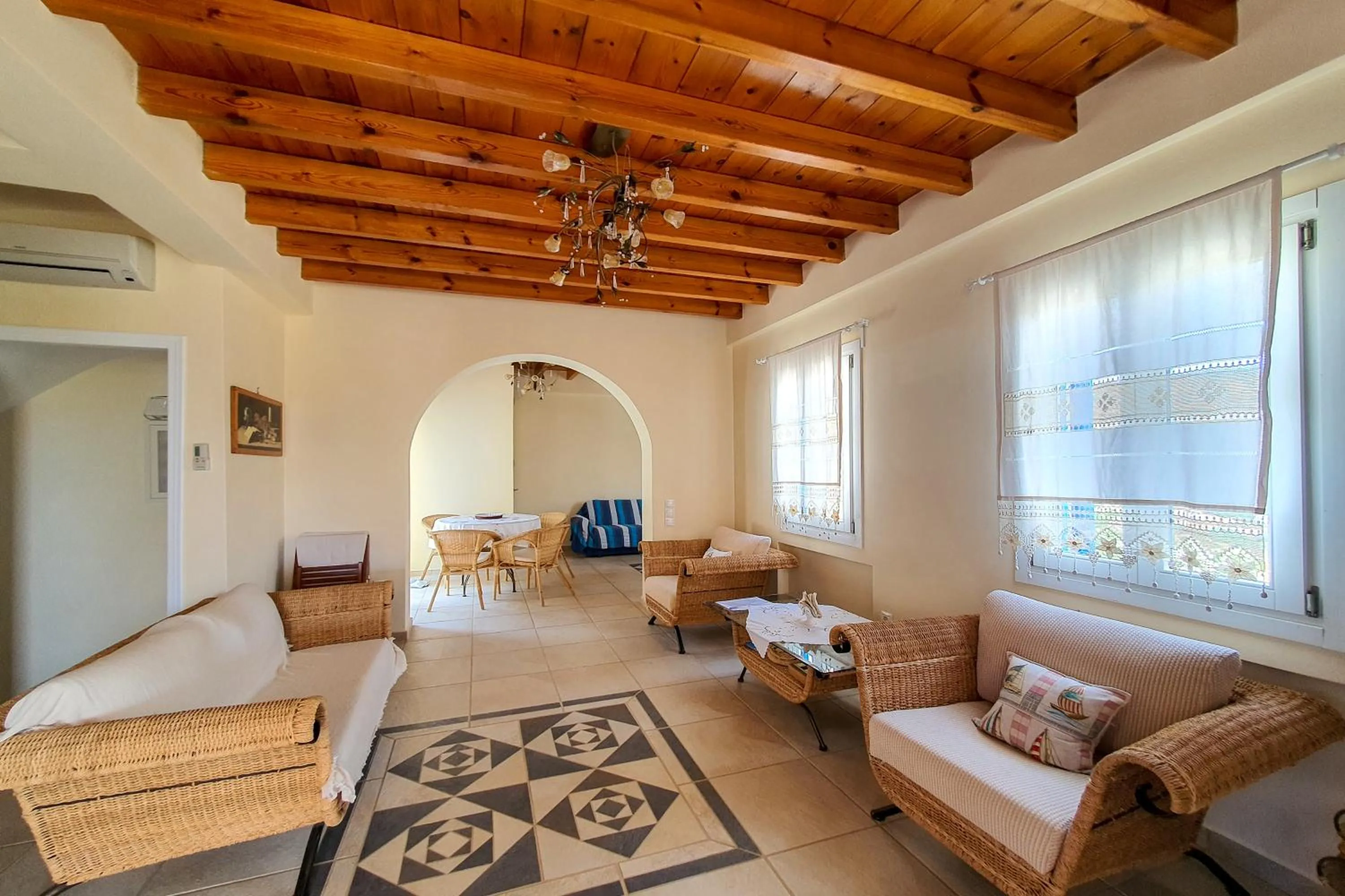 Living room in Monolithos Villas