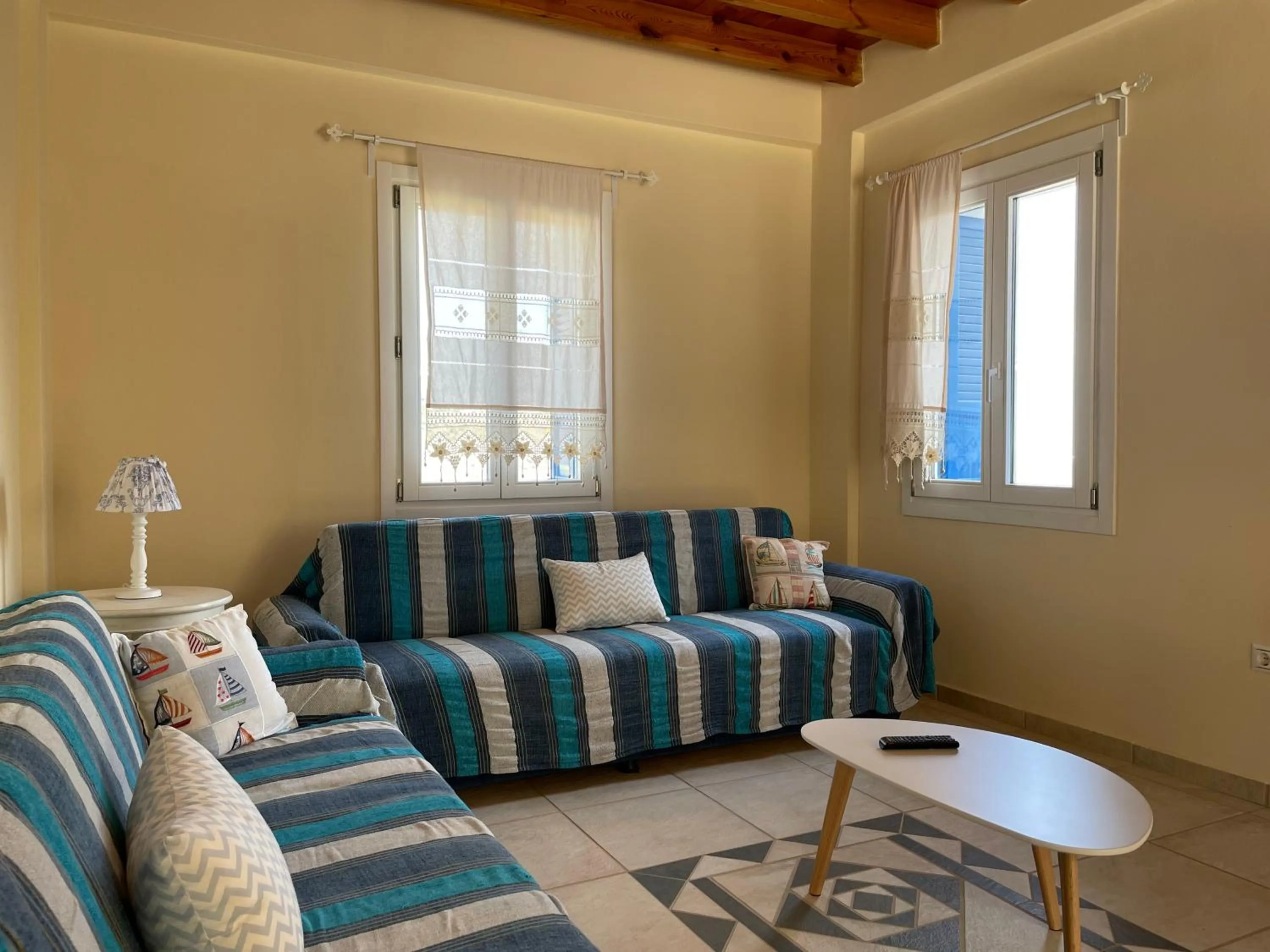 Living room in Monolithos Villas