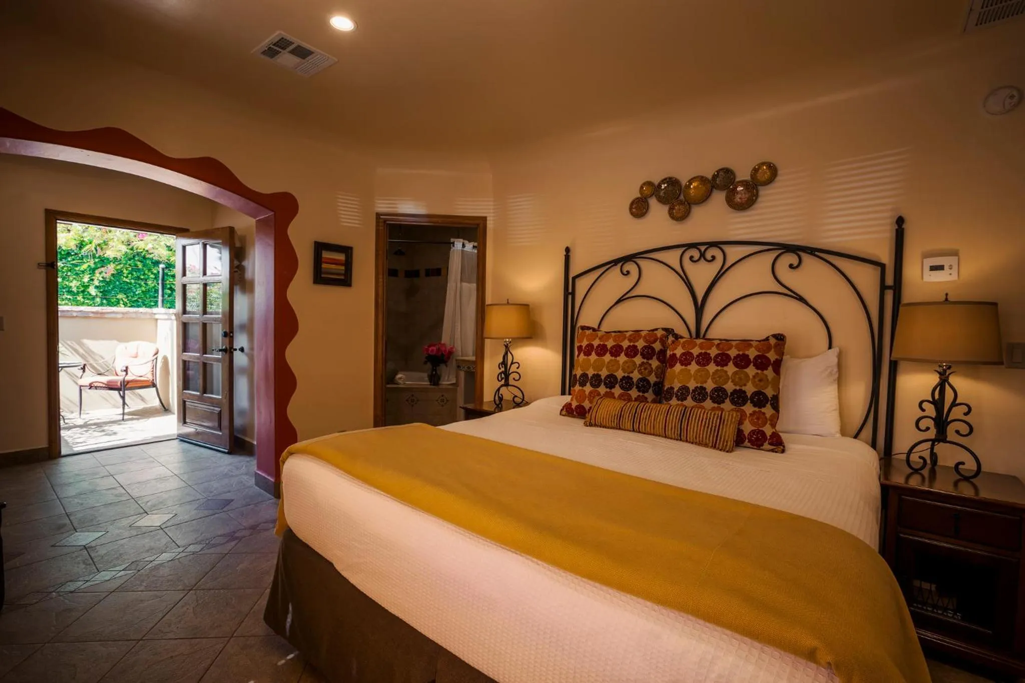 Bed in Los Arboles Hotel