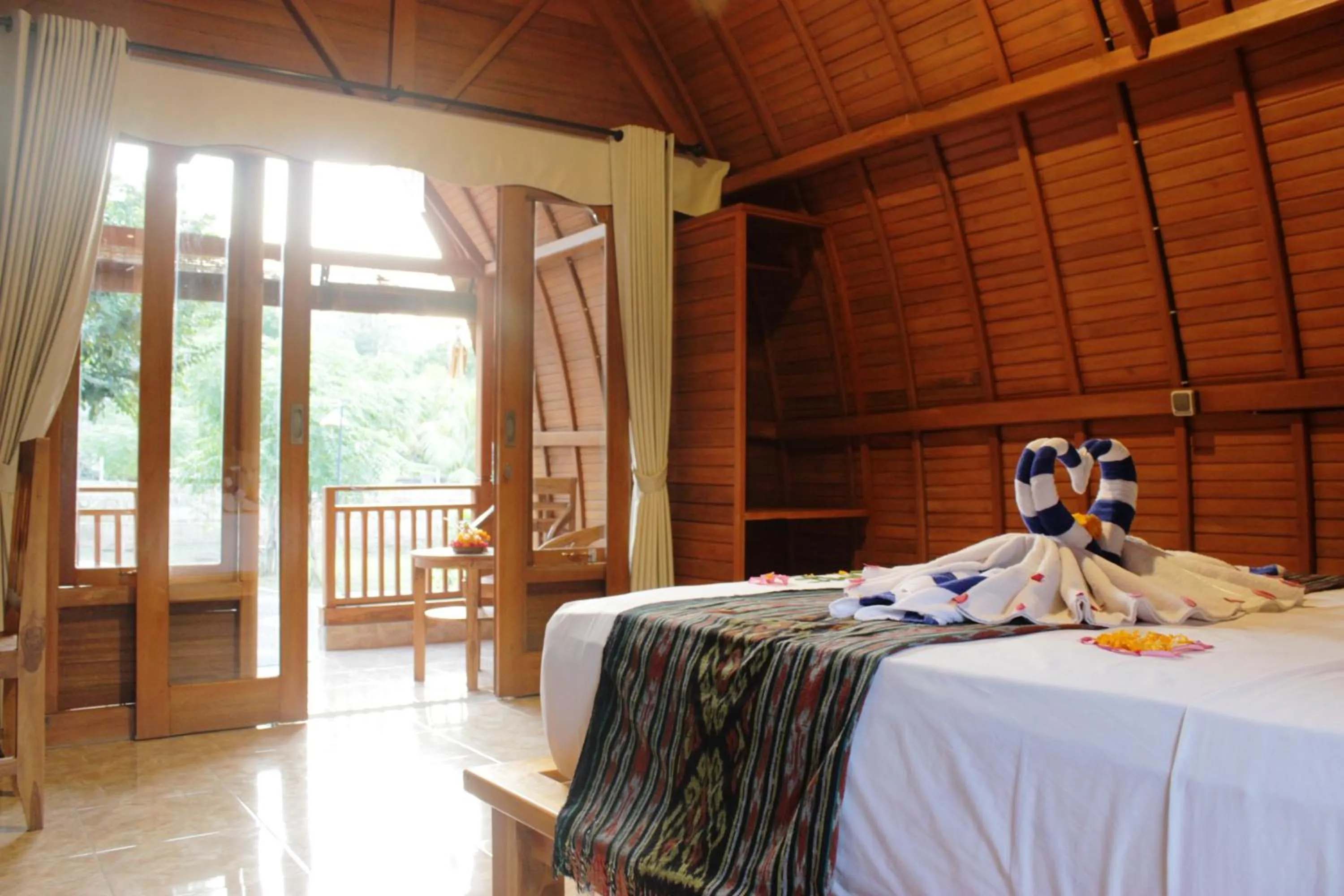 Bedroom, Bed in Kubu Padi Wooden House