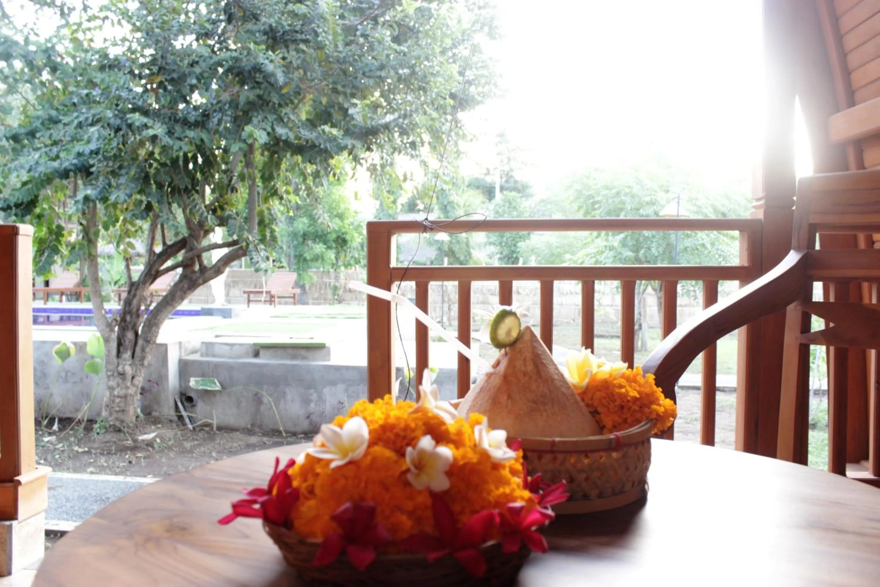 Patio in Kubu Padi Wooden House