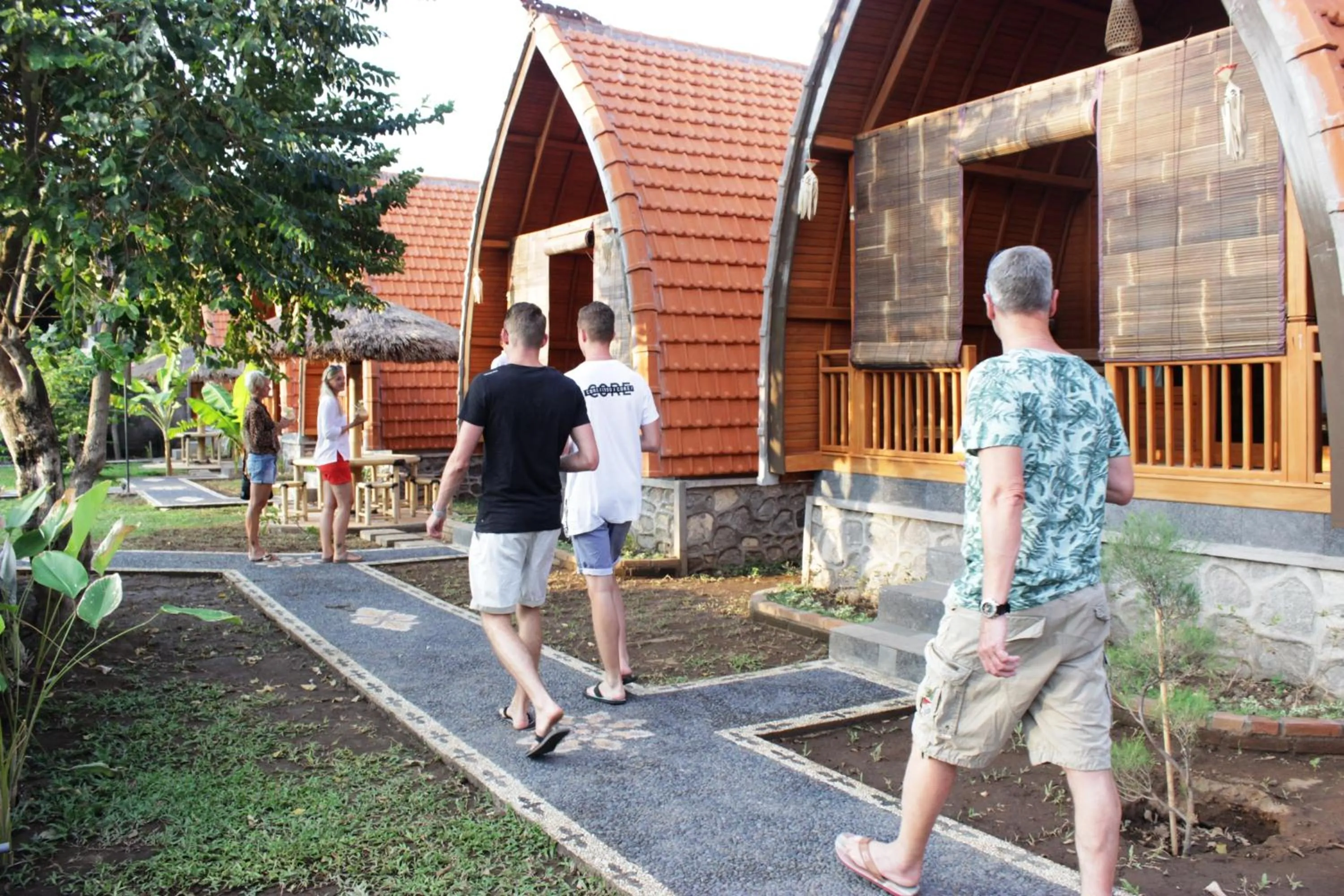 People in Kubu Padi Wooden House
