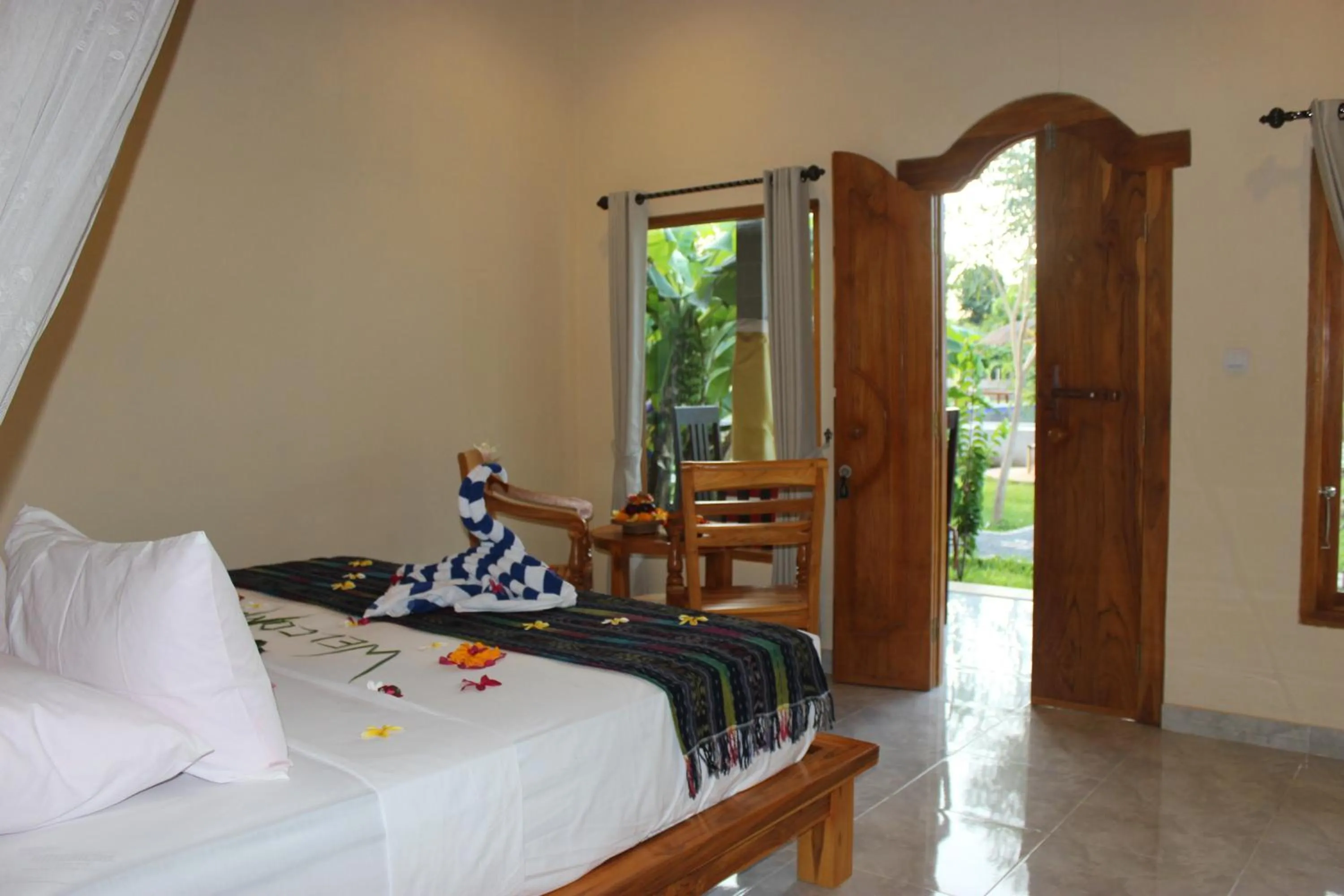 Bedroom, Bed in Kubu Padi Wooden House