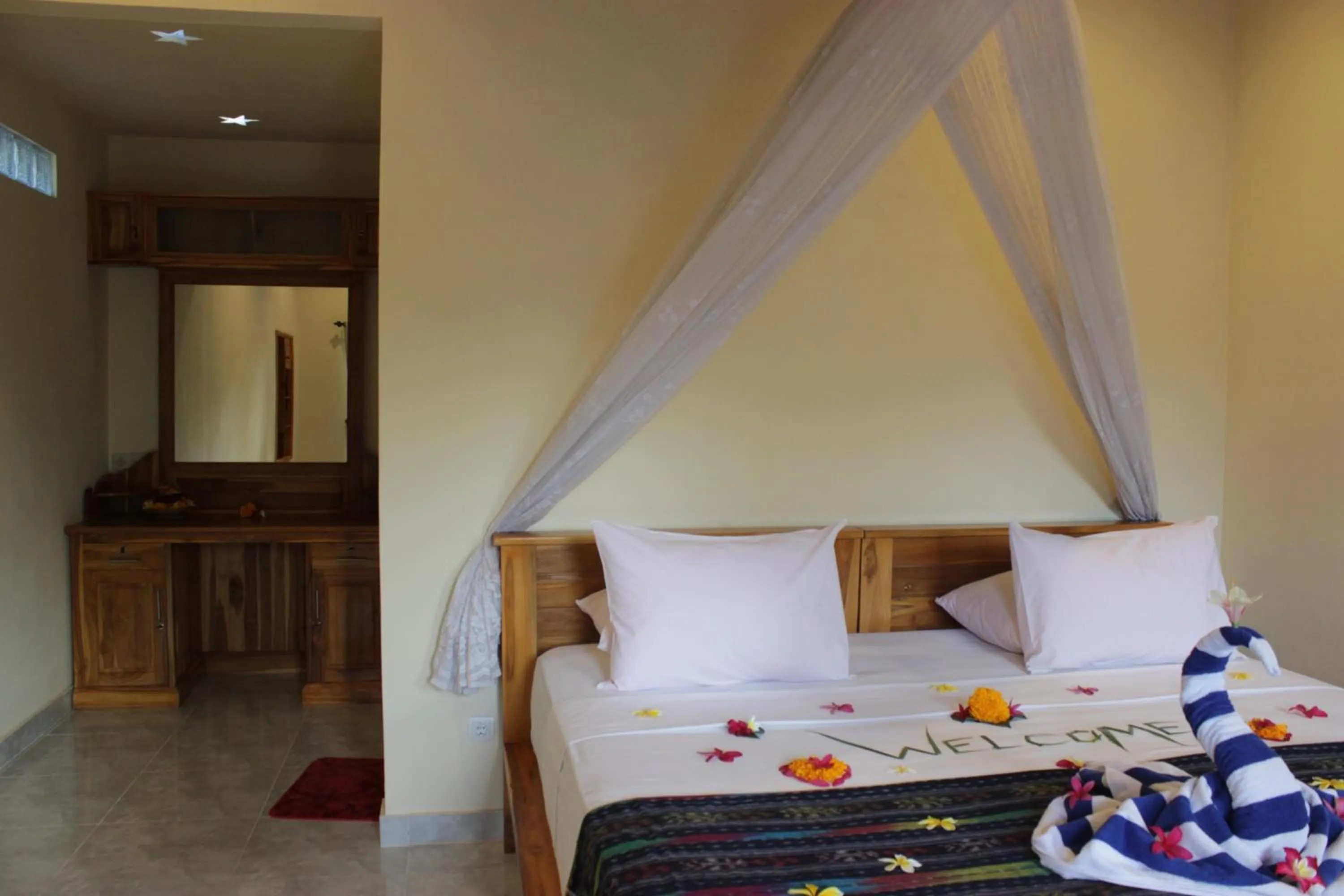 Bedroom, Bed in Kubu Padi Wooden House