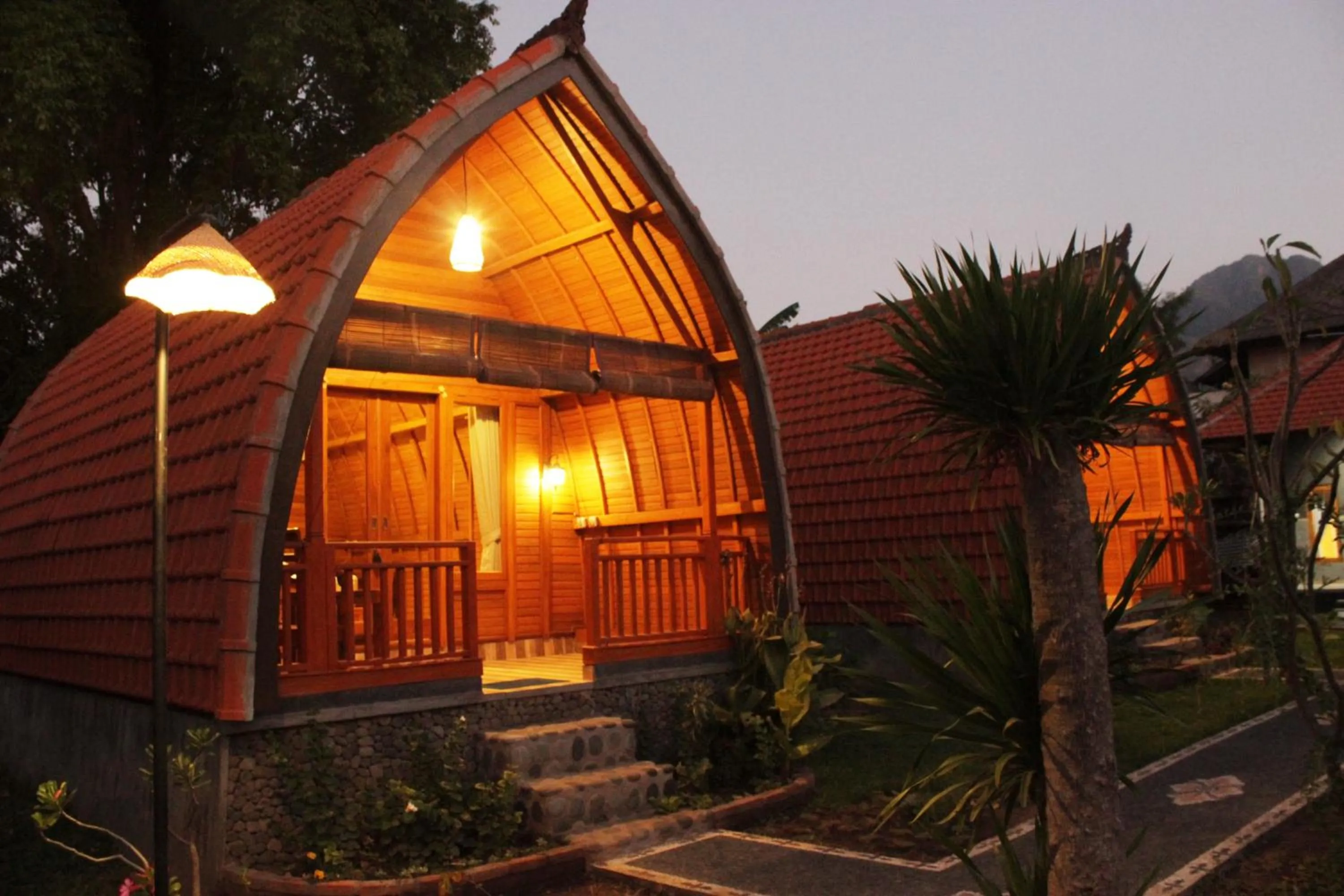 Facade/entrance in Kubu Padi Wooden House