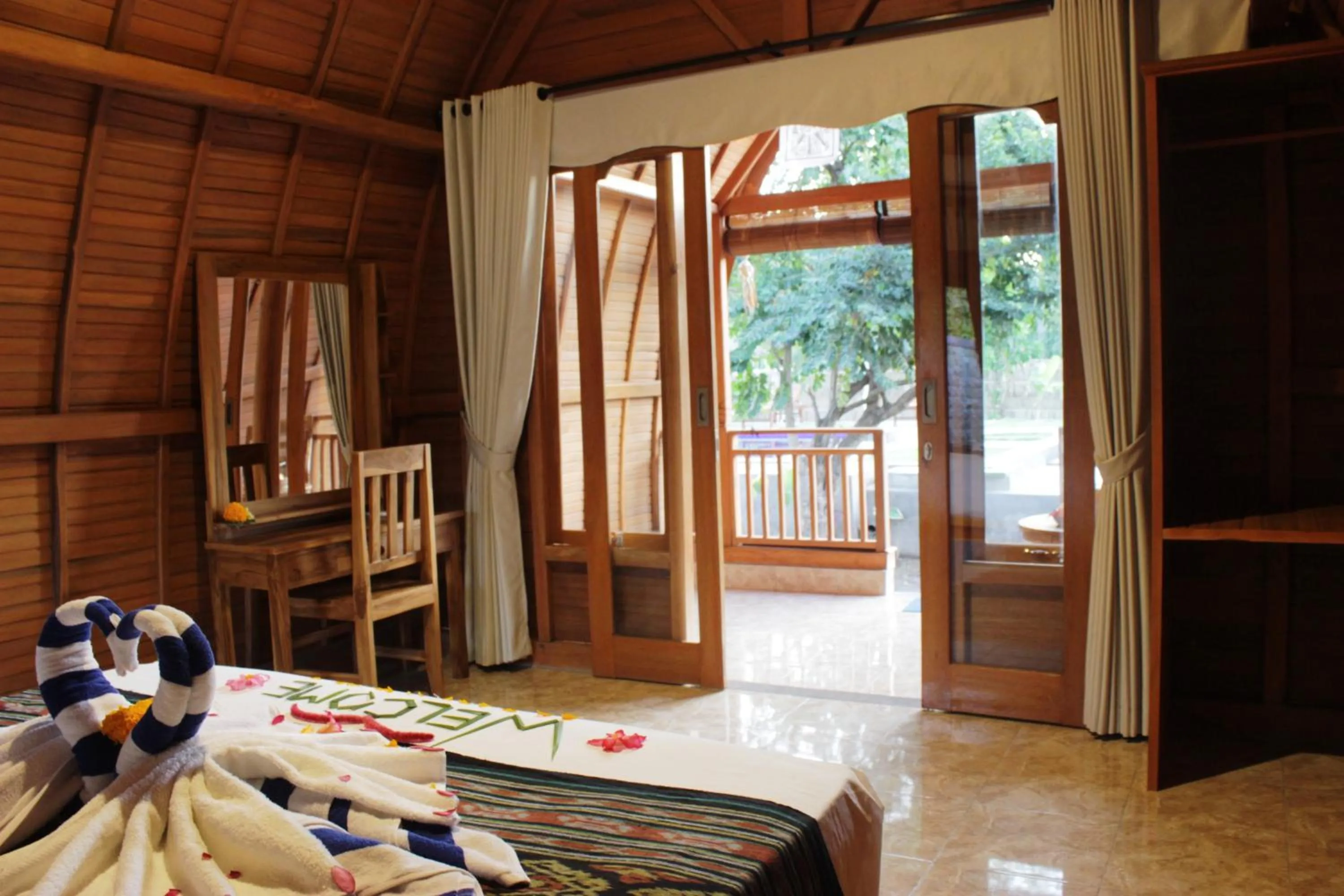 Bedroom in Kubu Padi Wooden House