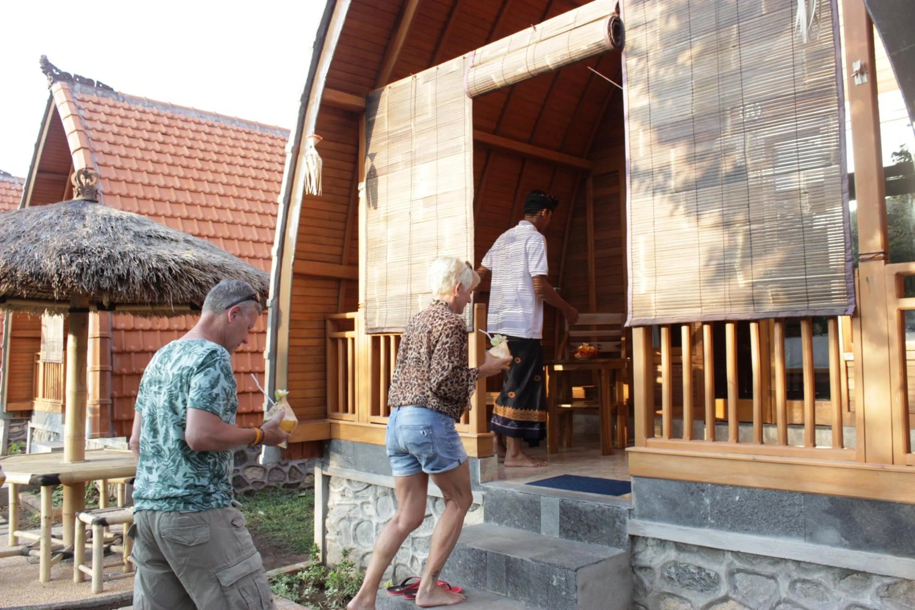 People in Kubu Padi Wooden House