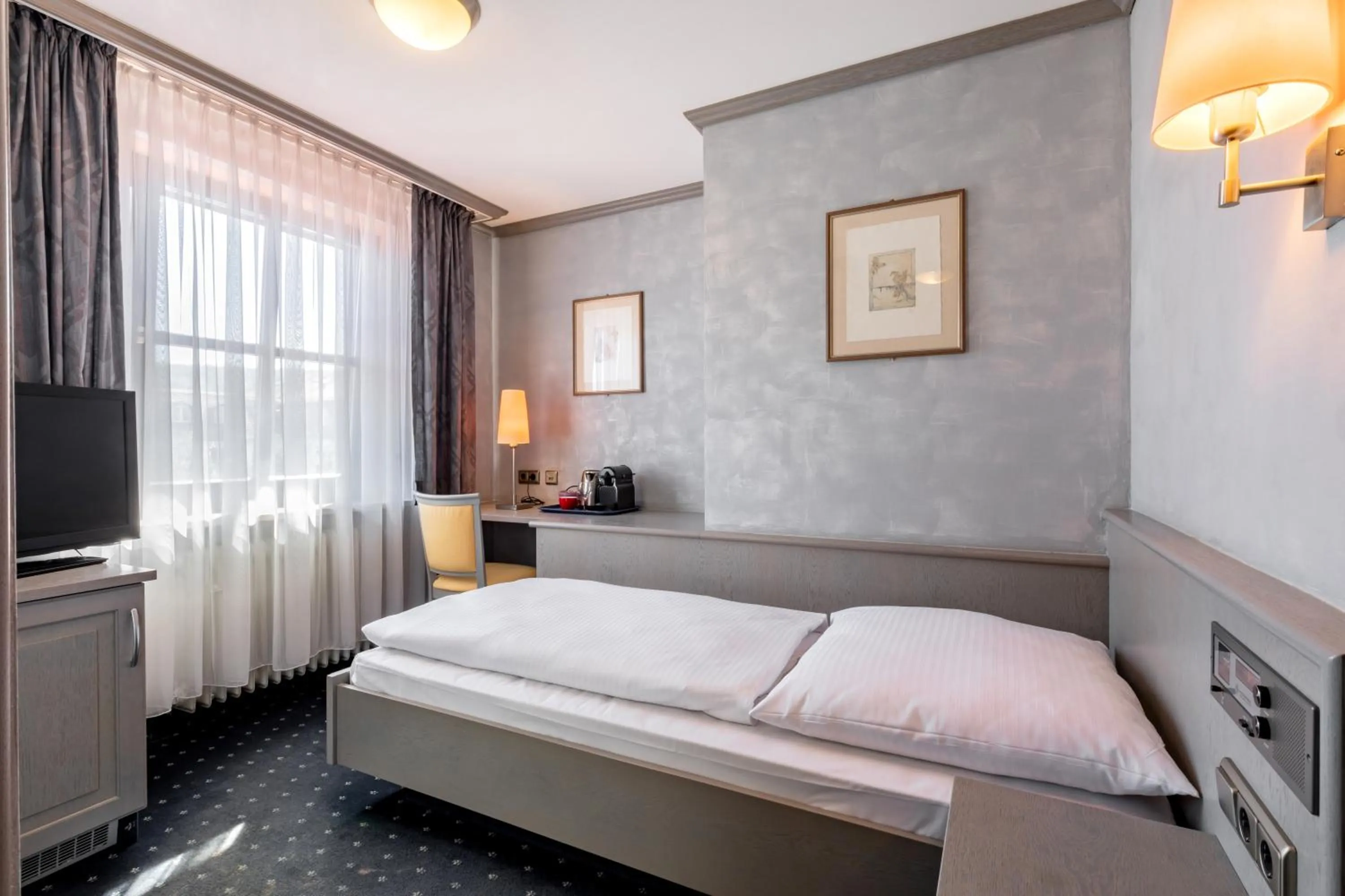 Bed in Seehotel Pegasus