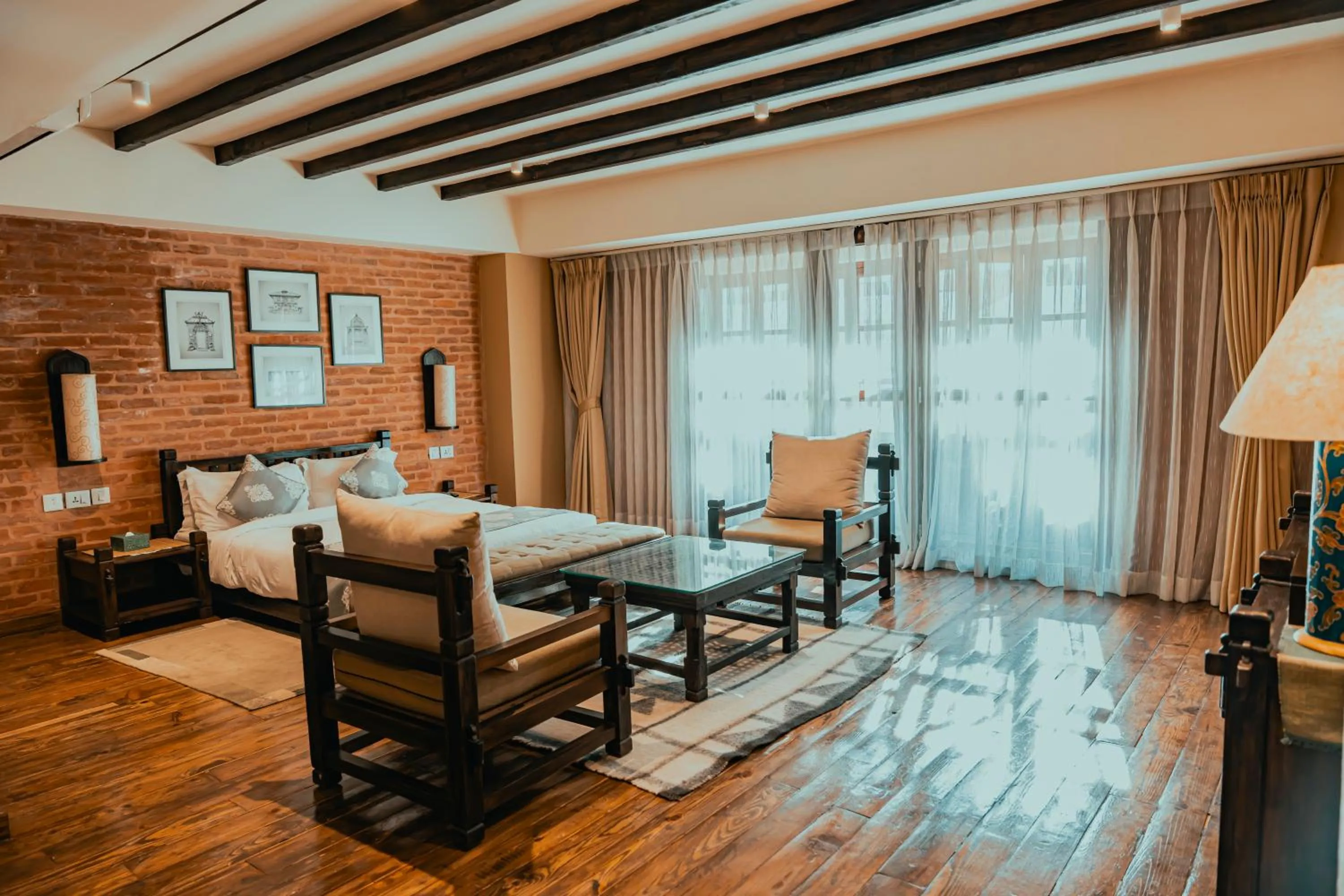 Photo of the whole room, Bed in Hotel Thamel House - 6 km from Boudhanath Stupa, Kathmandu