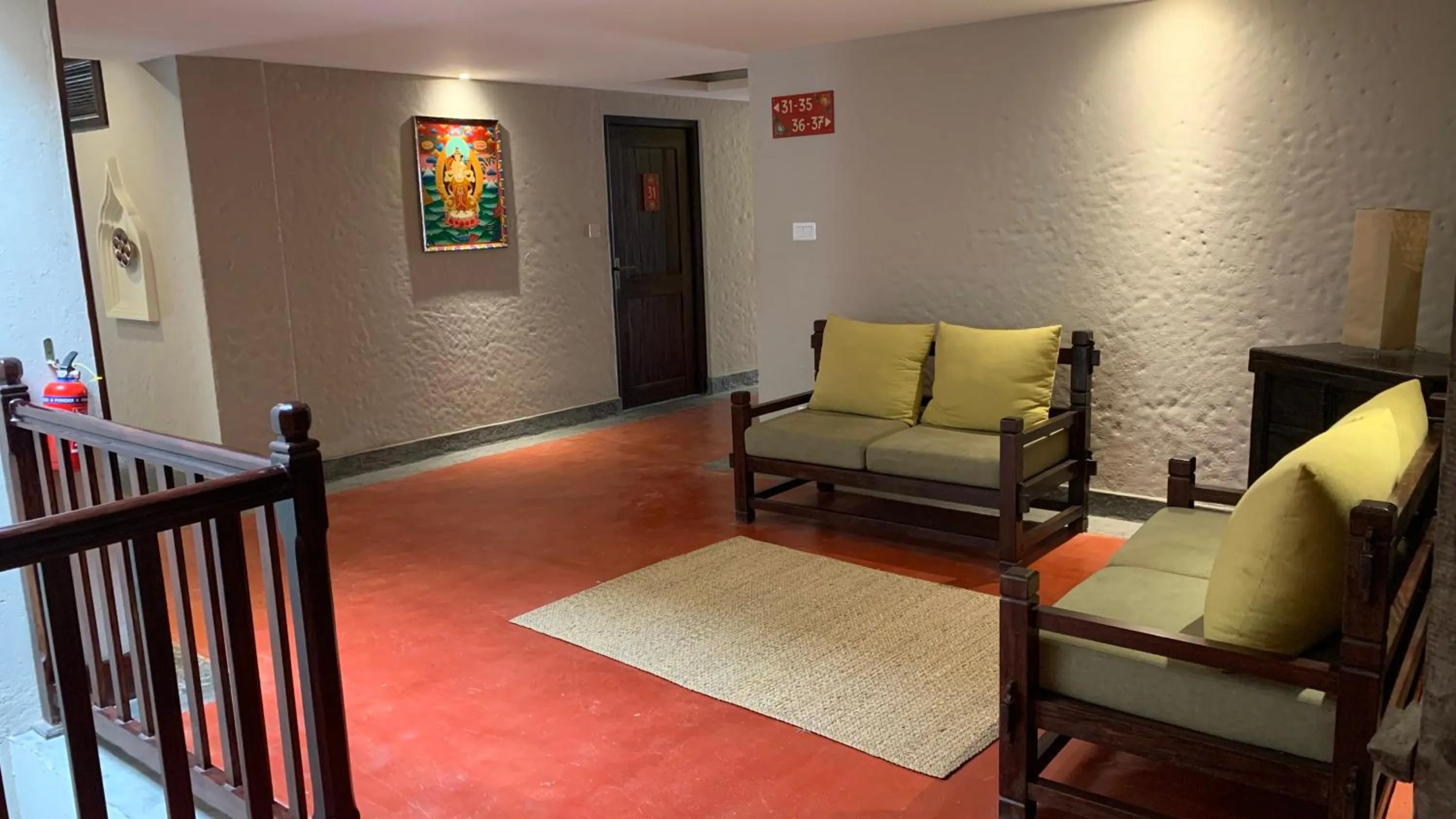 Seating area in Hotel Thamel House - 6 km from Boudhanath Stupa, Kathmandu