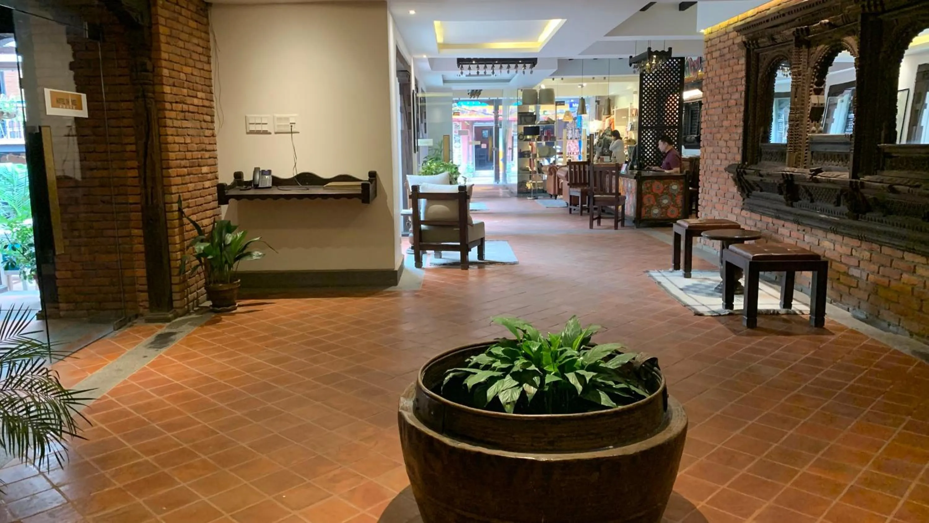 Lobby or reception in Hotel Thamel House - 6 km from Boudhanath Stupa, Kathmandu